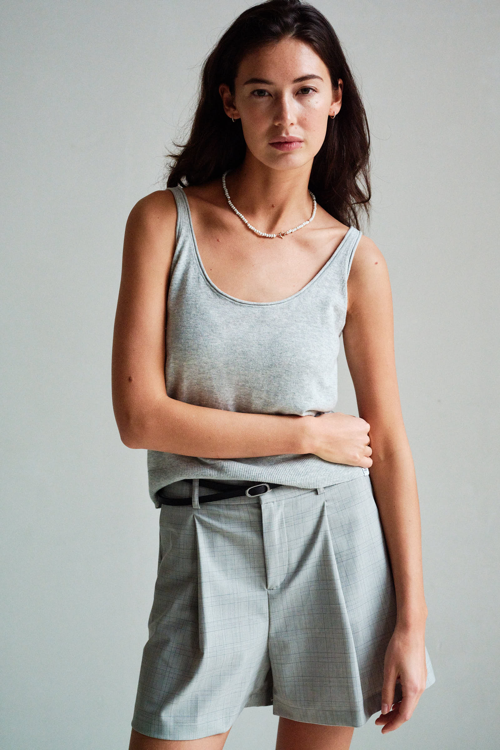 TOP (S26B416LTD) GREY MELANGE