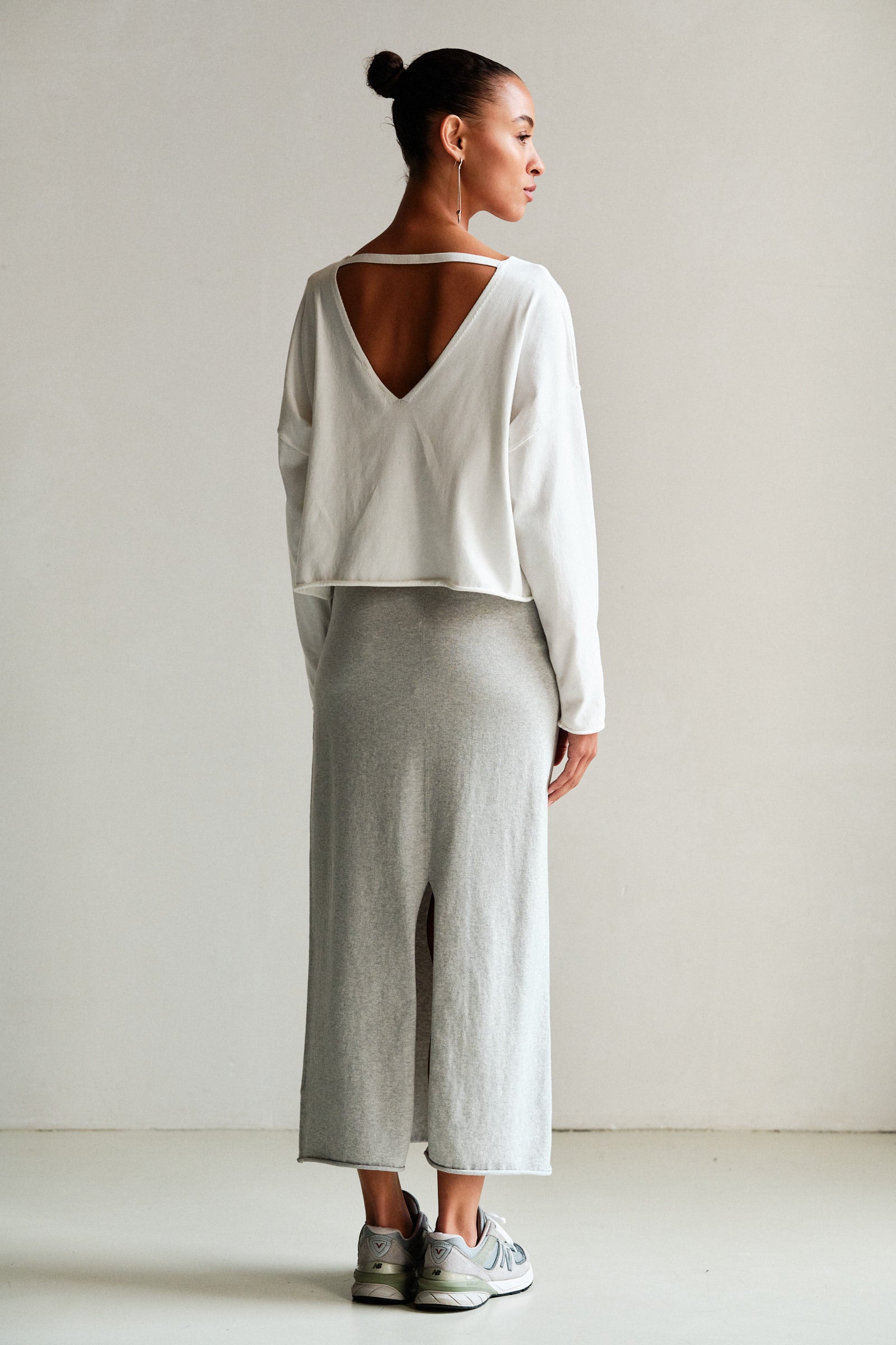 SKIRT (S26B412LTD) GREY MELANGE