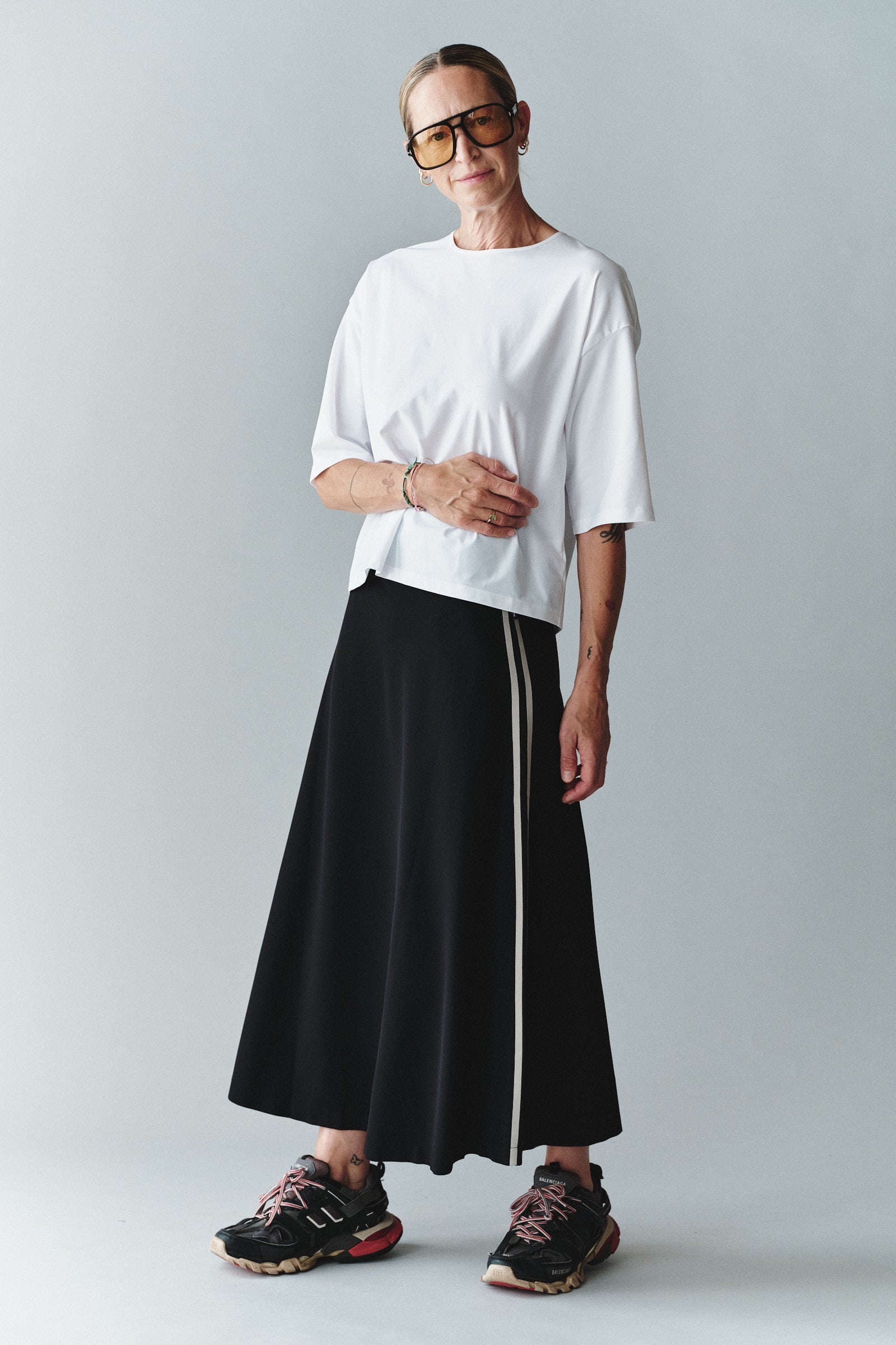 SKIRT (ANNA STRIPE) BLACK