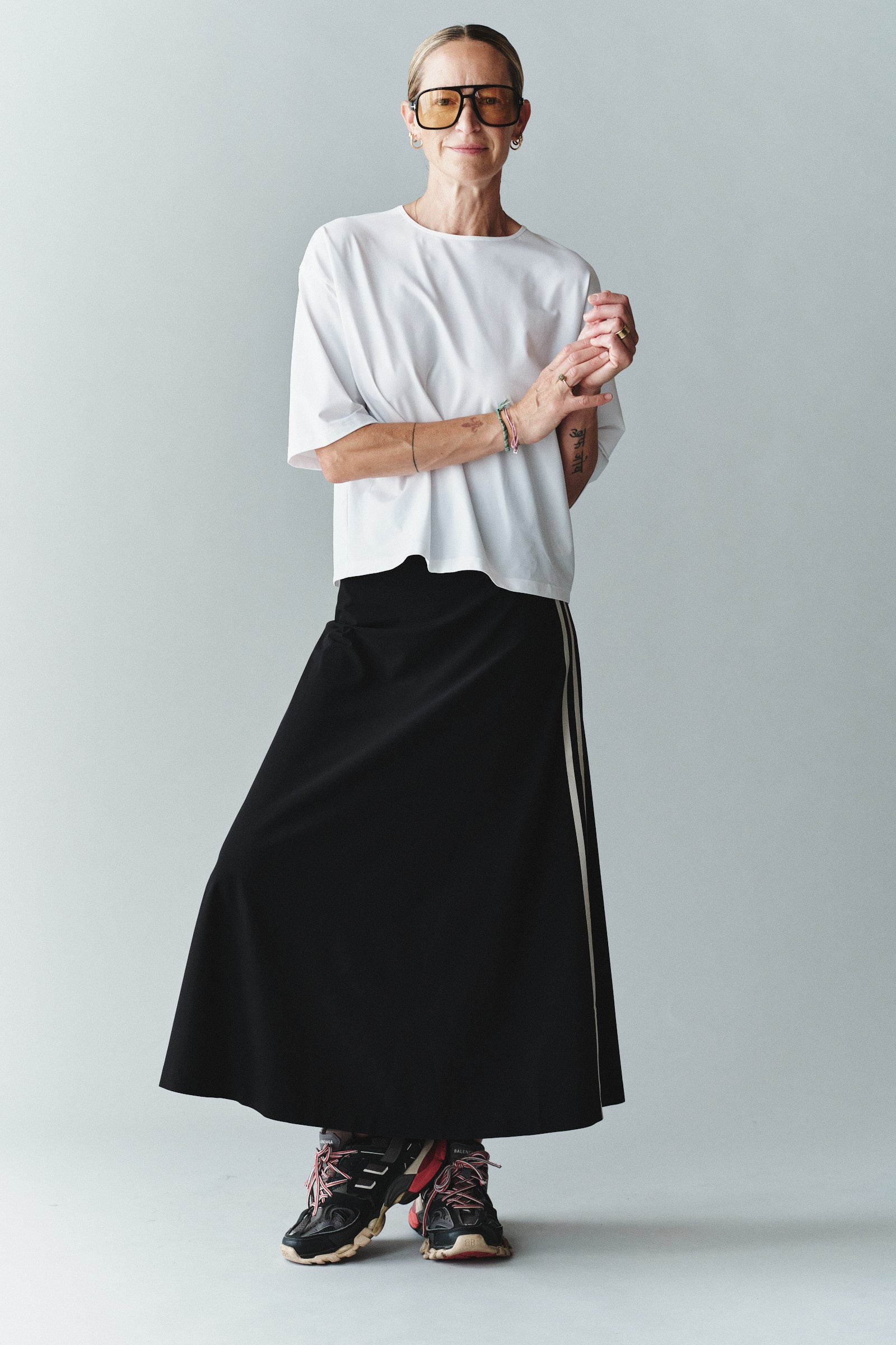 SKIRT (ANNA STRIPE) BLACK