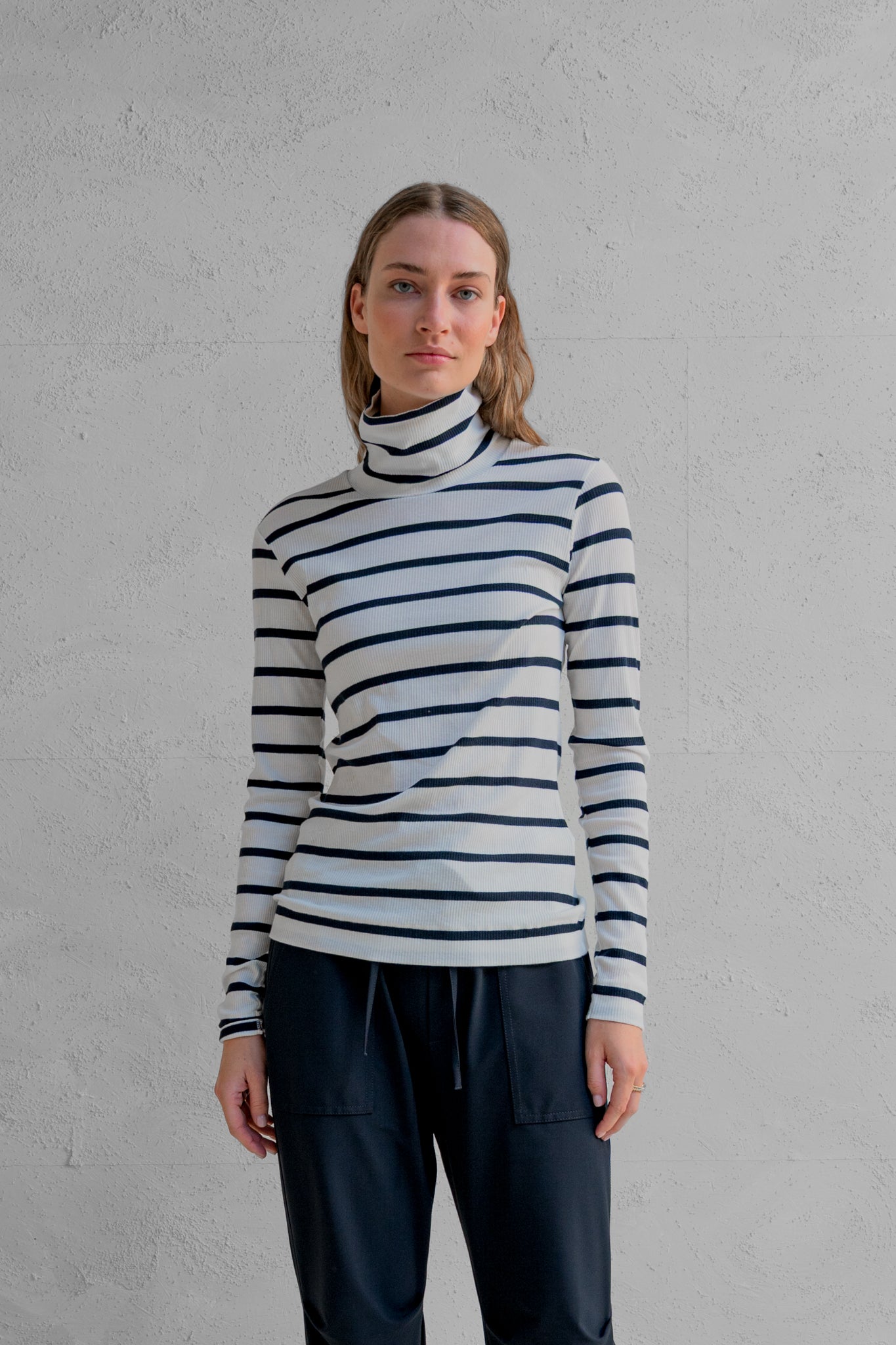 LONGSLEEVE STRIPE (W25F1720-ST) ECRU - NAVY