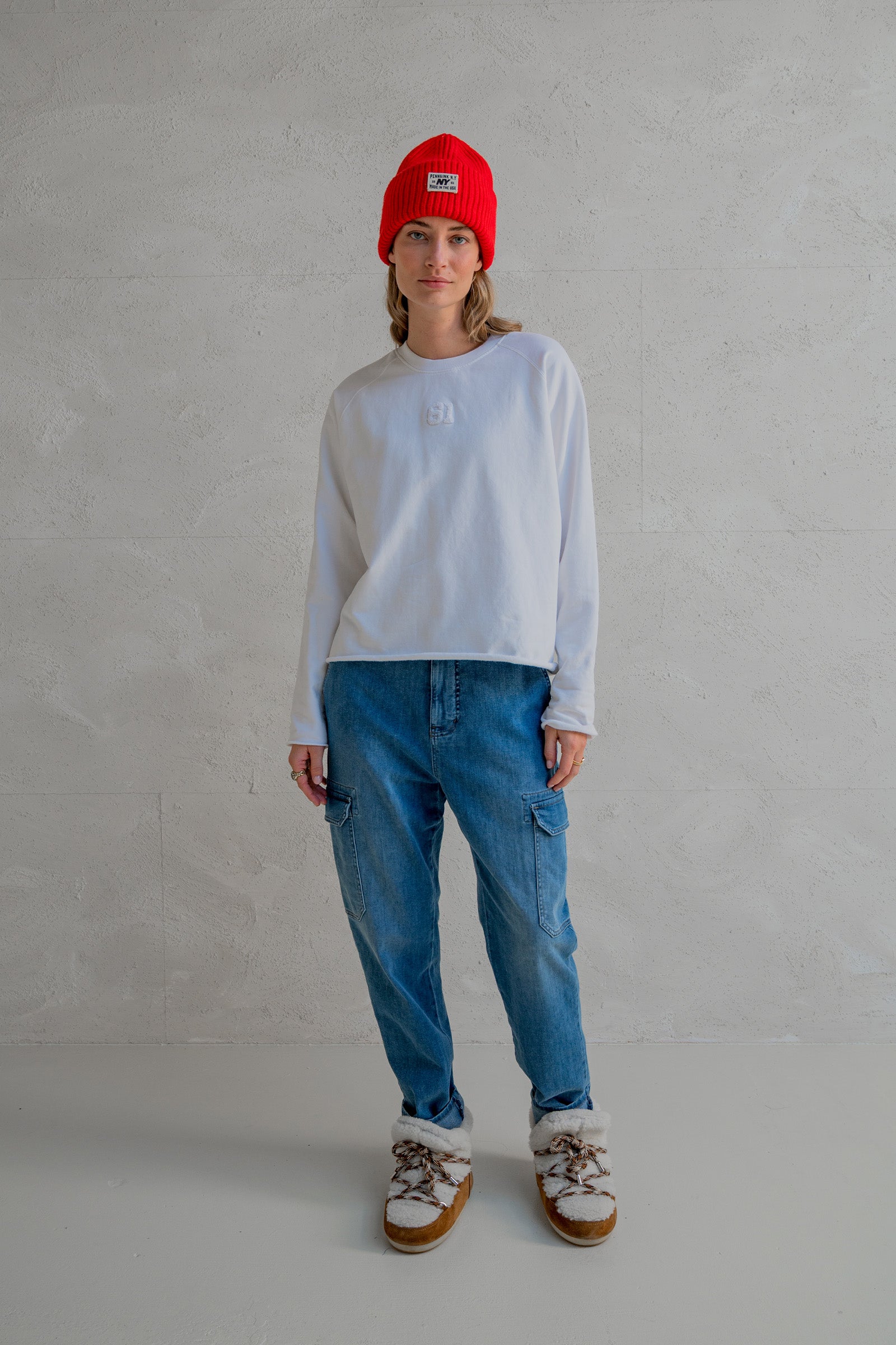 TROUSERS (W25Z783) MID BLUE JEANS