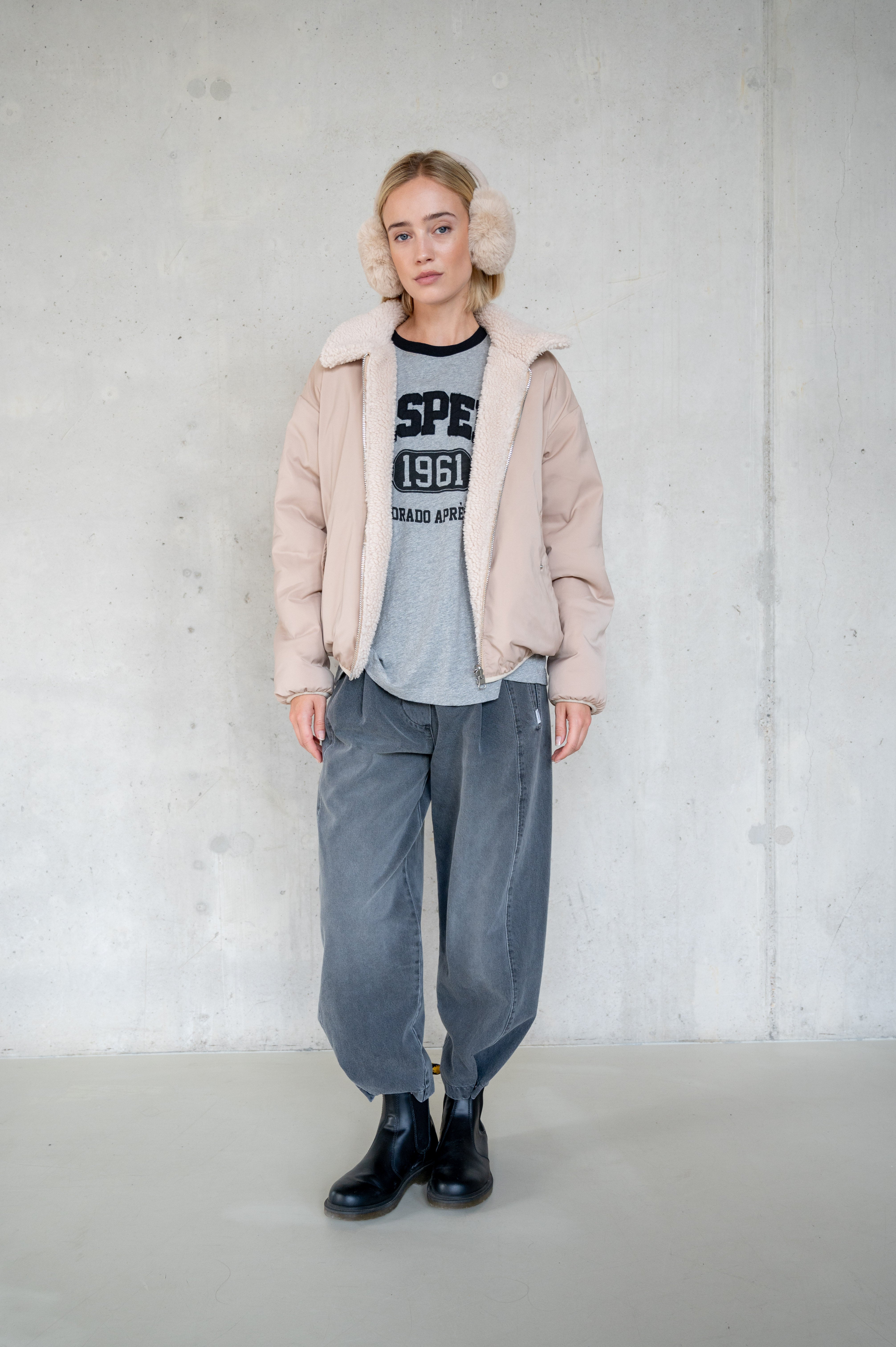 REVERSIBLE JACKET (W25C328LTD) ECRU