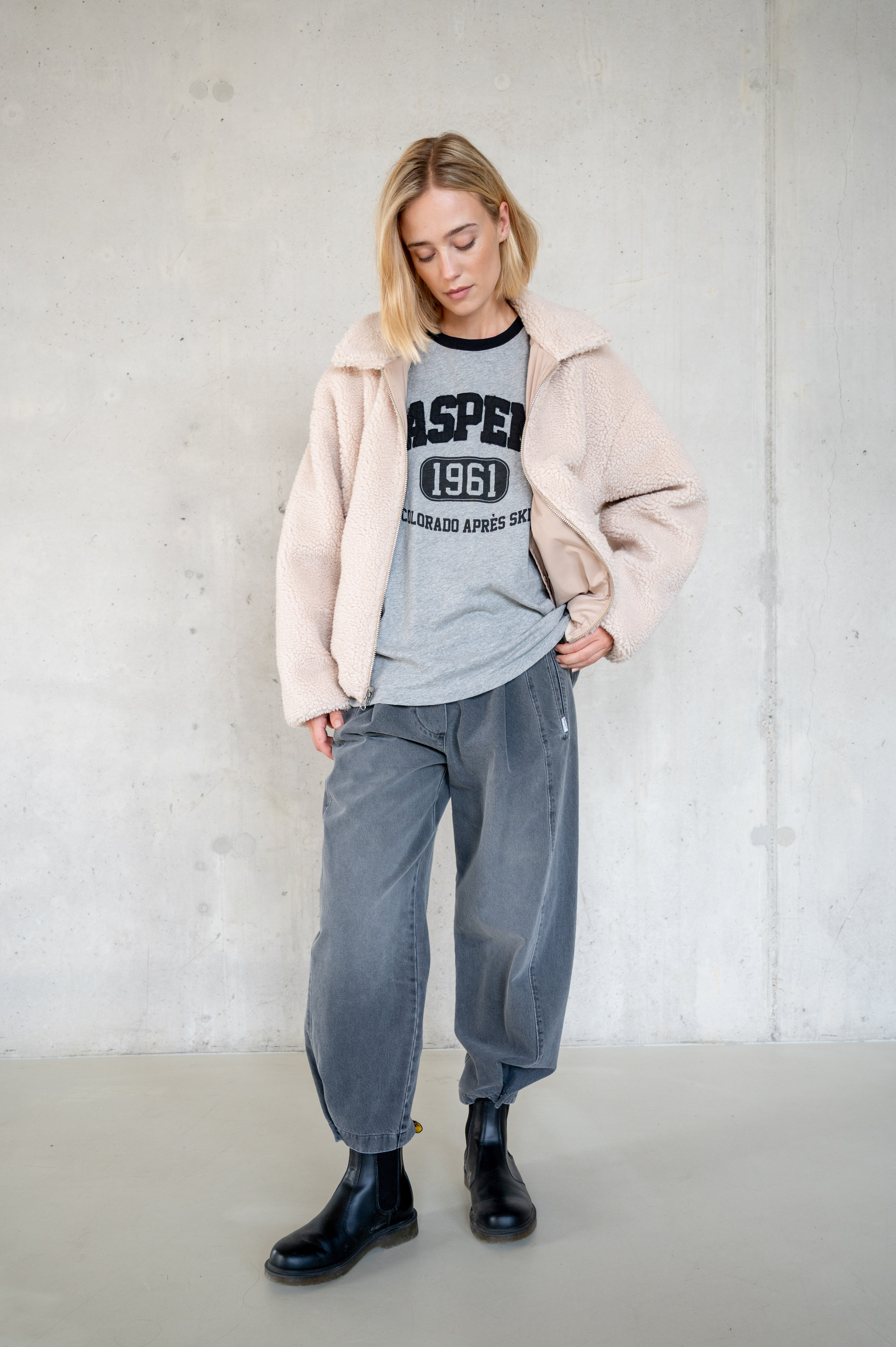 REVERSIBLE JACKET (W25C328LTD) ECRU