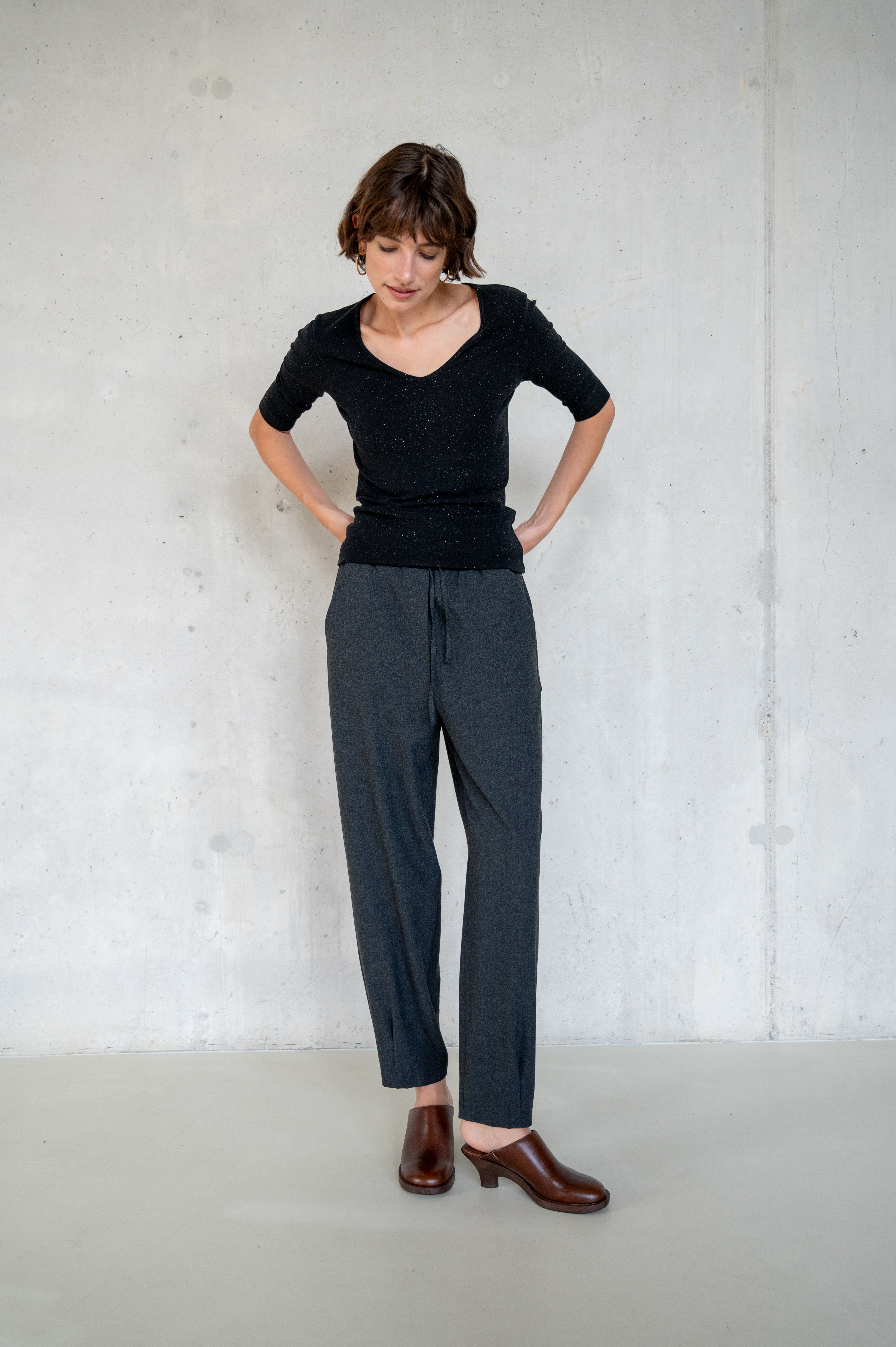 T-SHIRT GLITTER (W25F1751LTD) BLACK