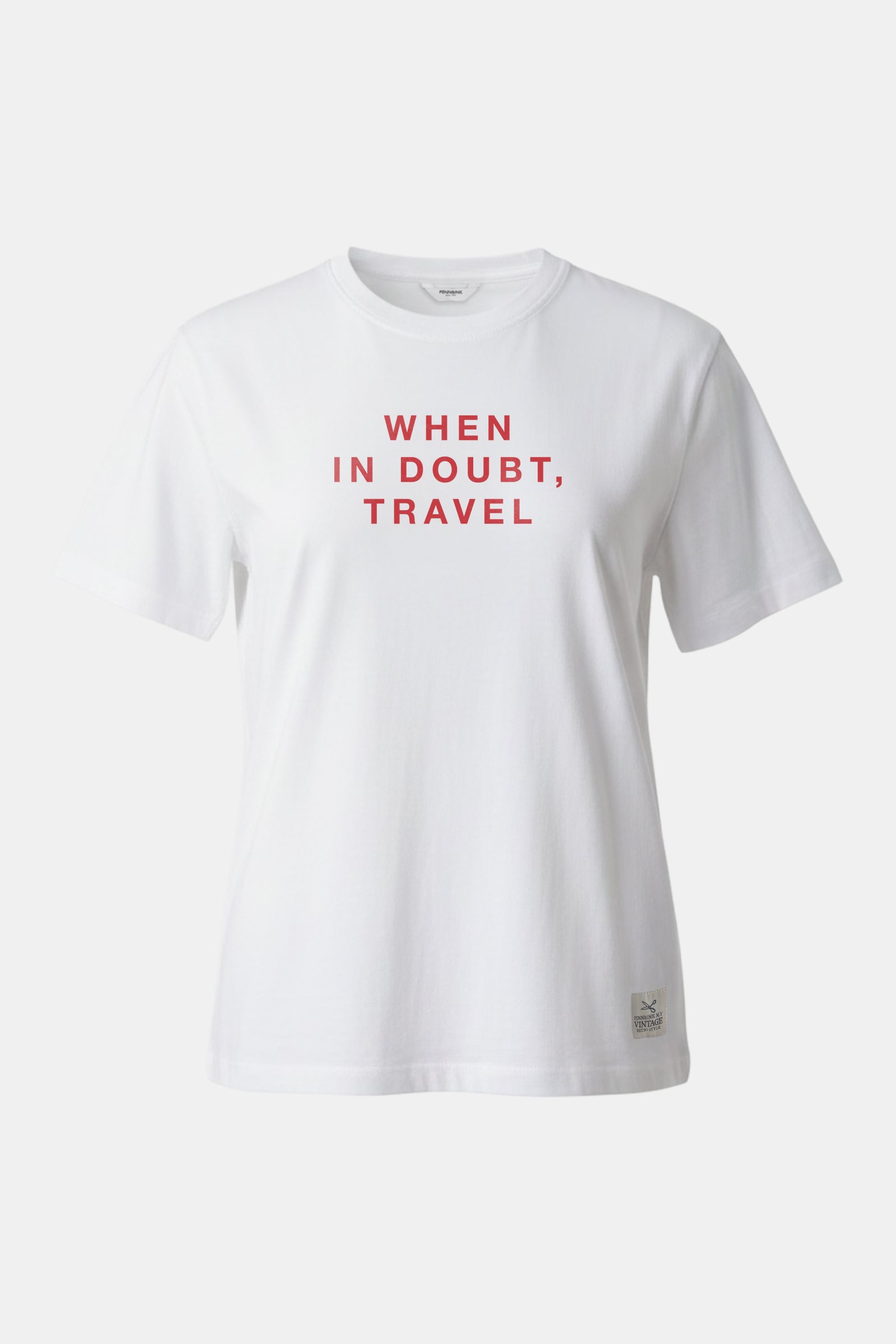 T-SHIRT PRINT (REESE) WHITE - TOMATO