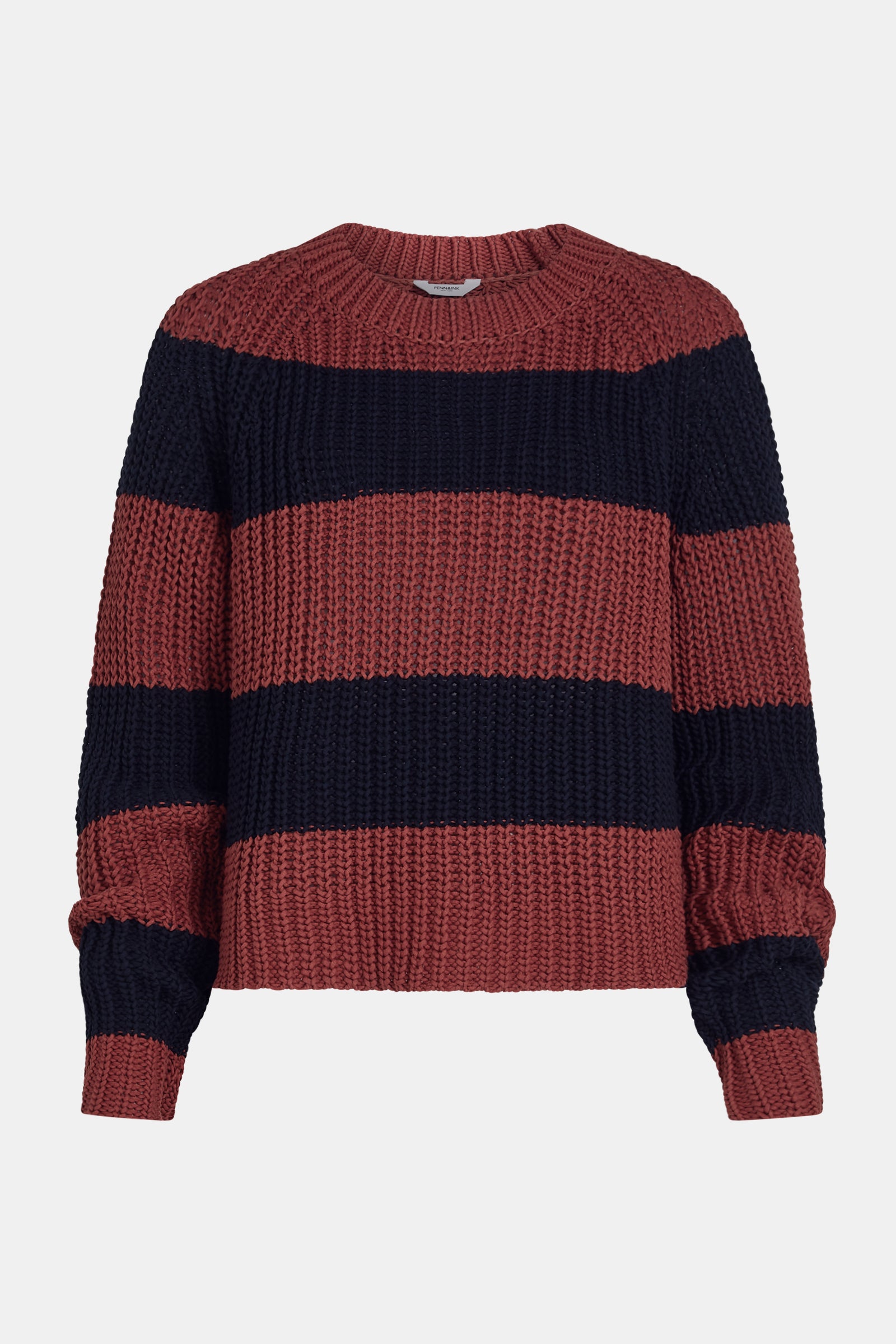 JUMPER STRIPE (S26B407) BURGUNDY - NAVY