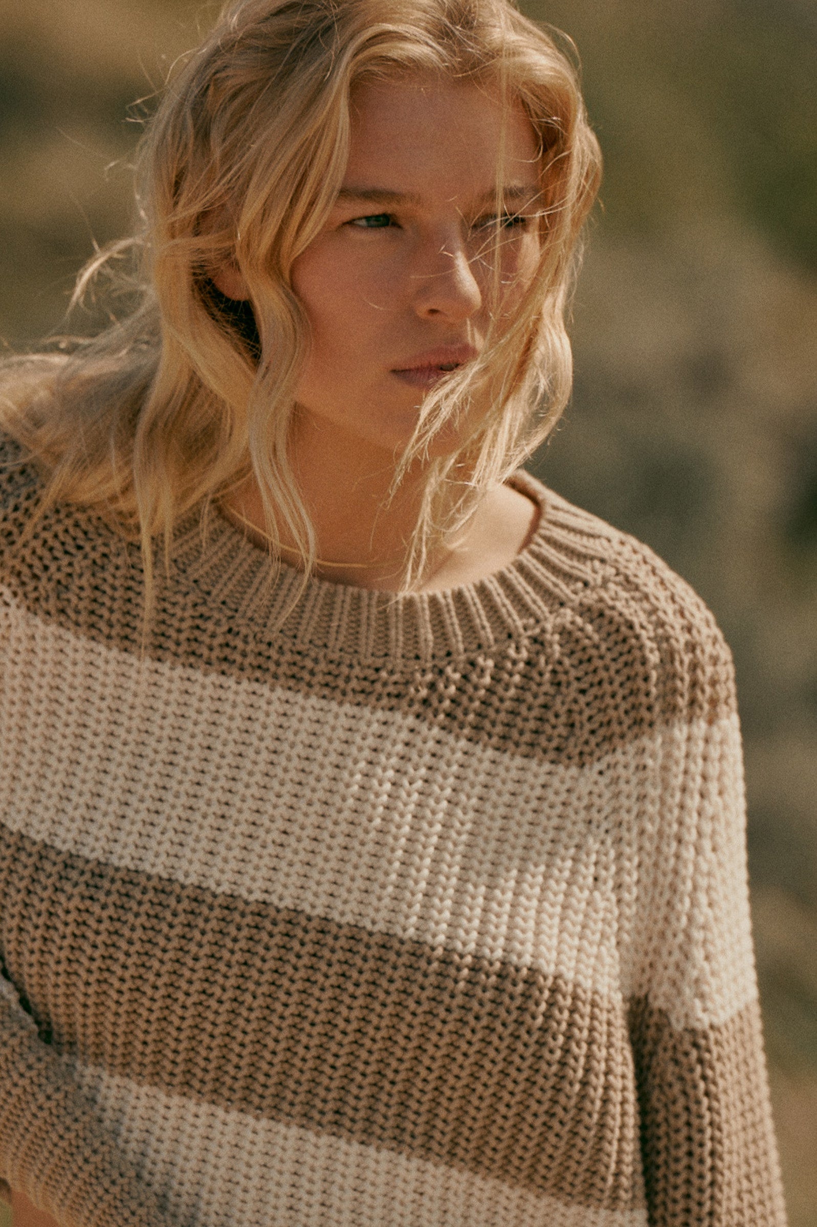 JUMPER STRIPE (S26B407) PEPPER - ECRU