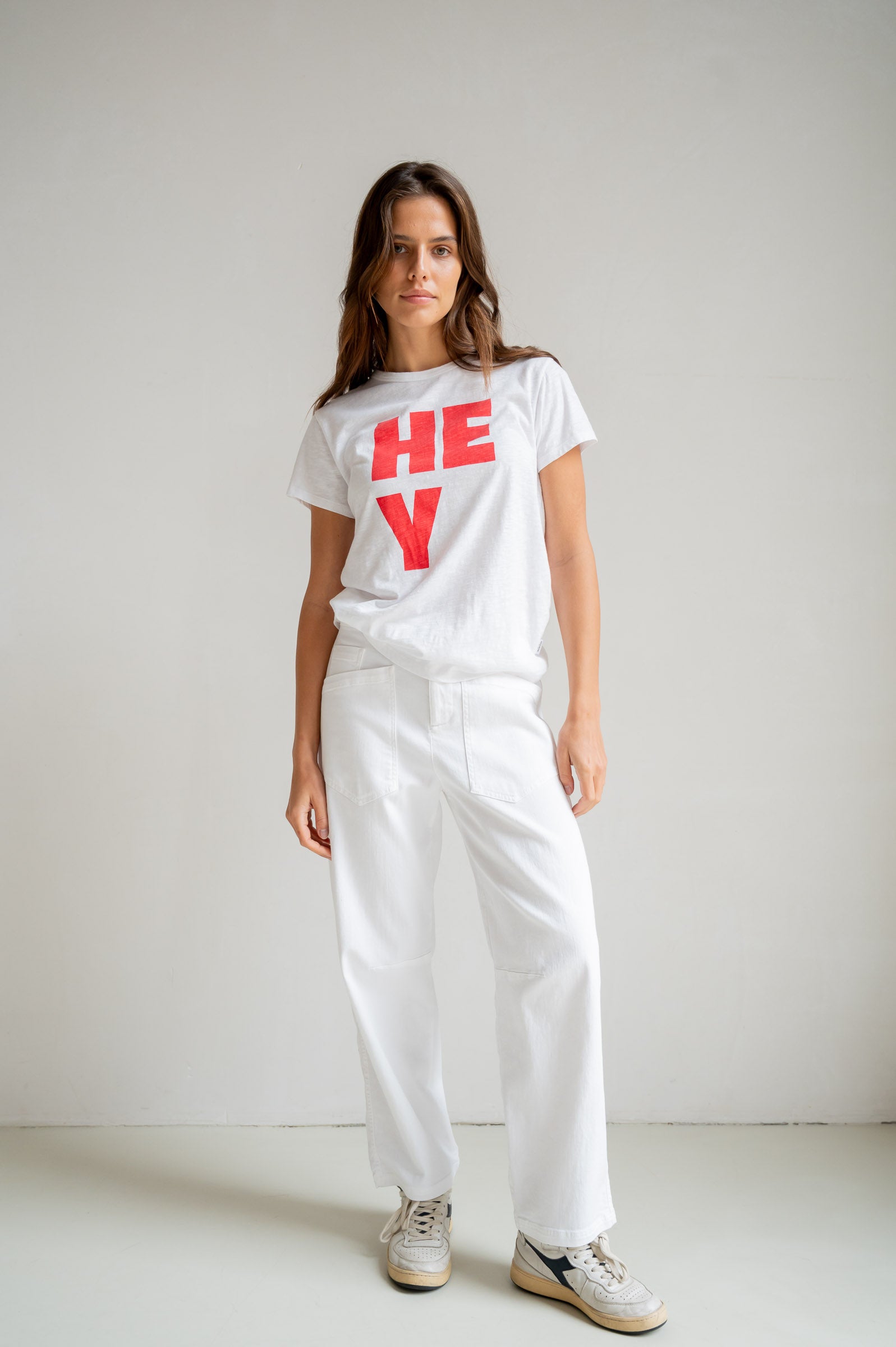 T-Shirt Print (S26F1805) White - Tomato | Penn&Ink