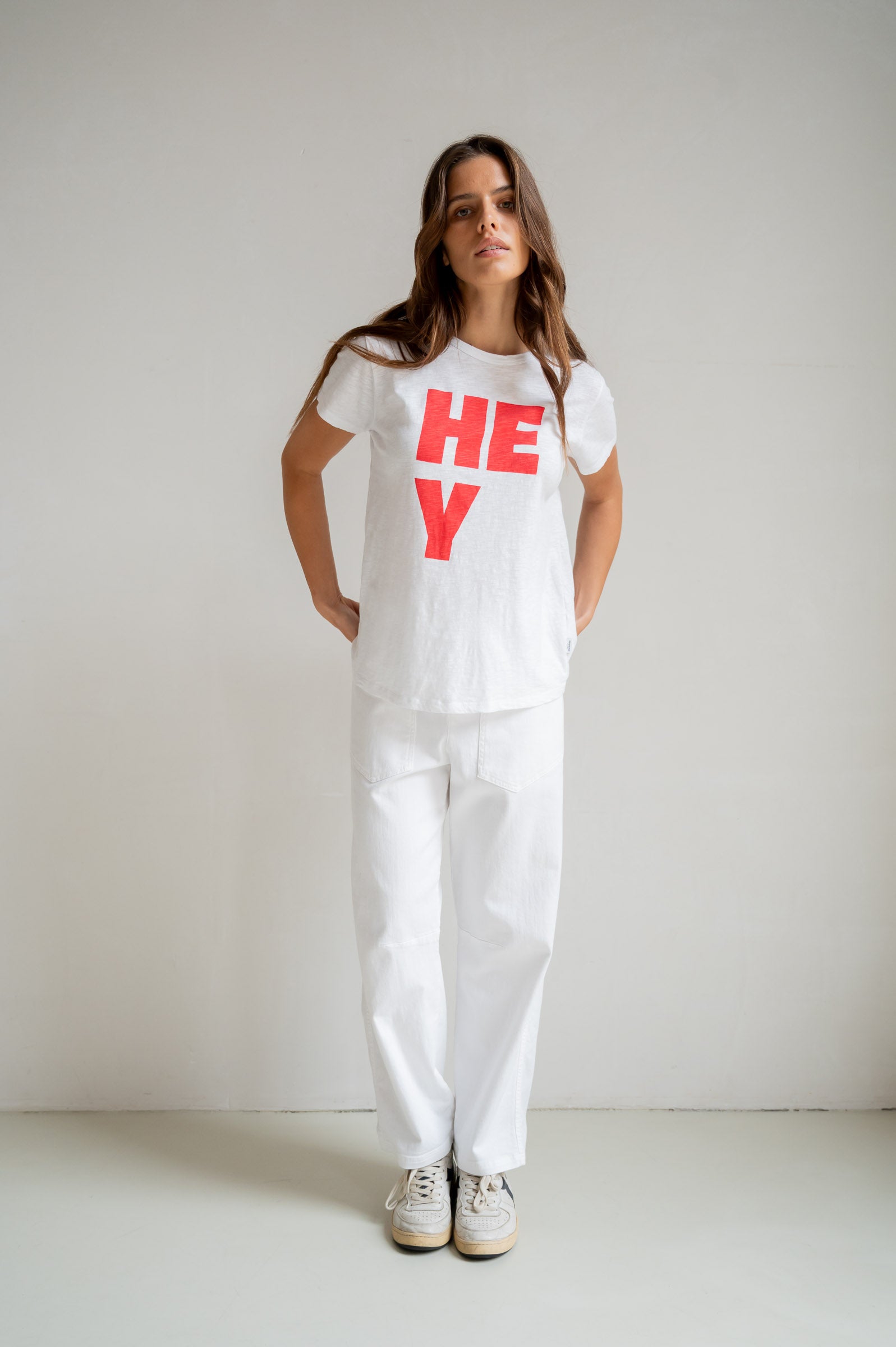 T-SHIRT PRINT (S26F1805) WHITE - TOMATO