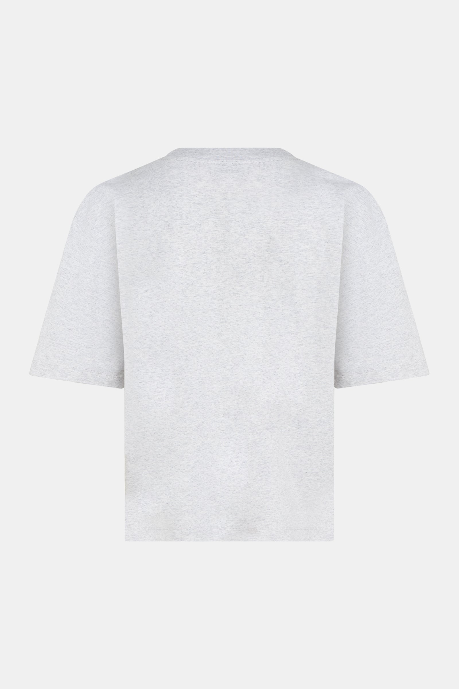 T-SHIRT PRINT (S26F1812) GREY MELANGE - ORANGE