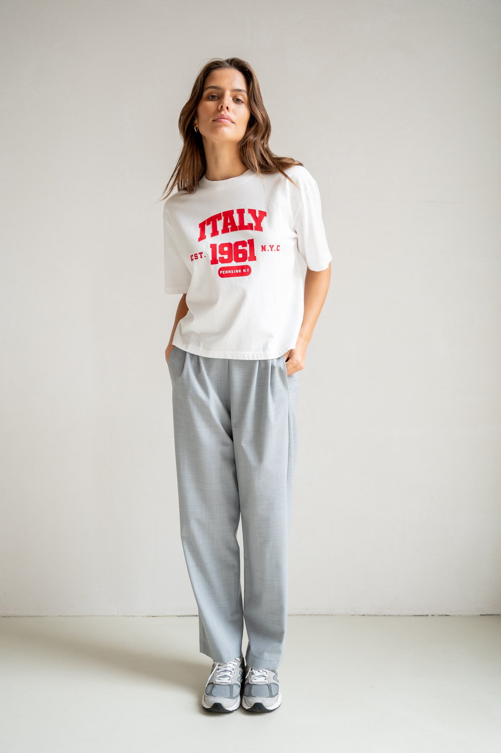 T-SHIRT PRINT (S26F1813) WHITE - TOMATO