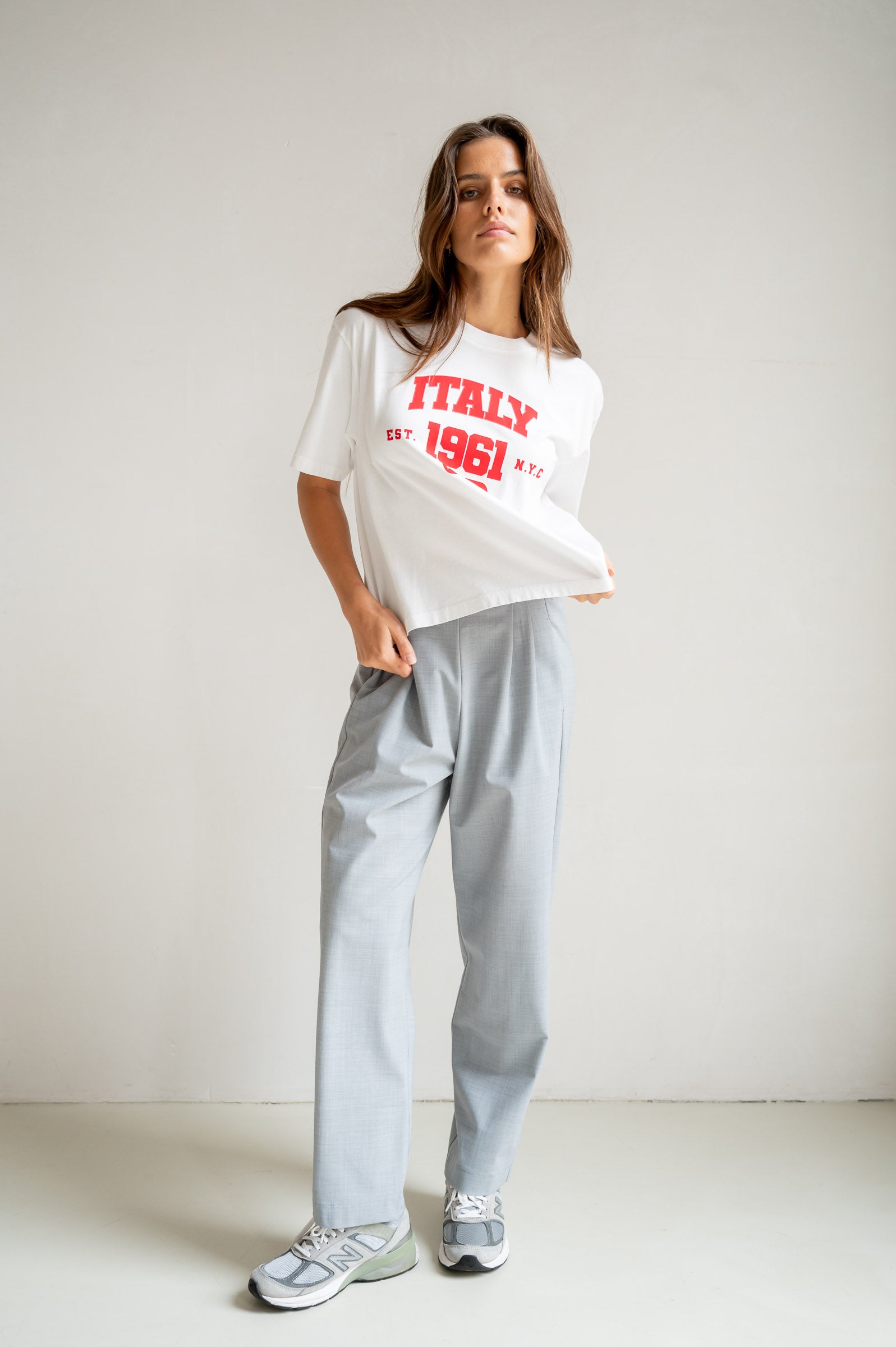 T-SHIRT PRINT (S26F1813) WHITE - TOMATO