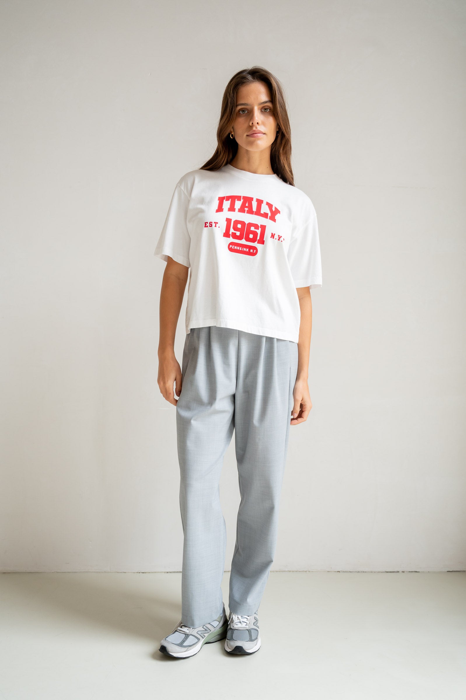 T-SHIRT PRINT (S26F1813) WHITE - TOMATO