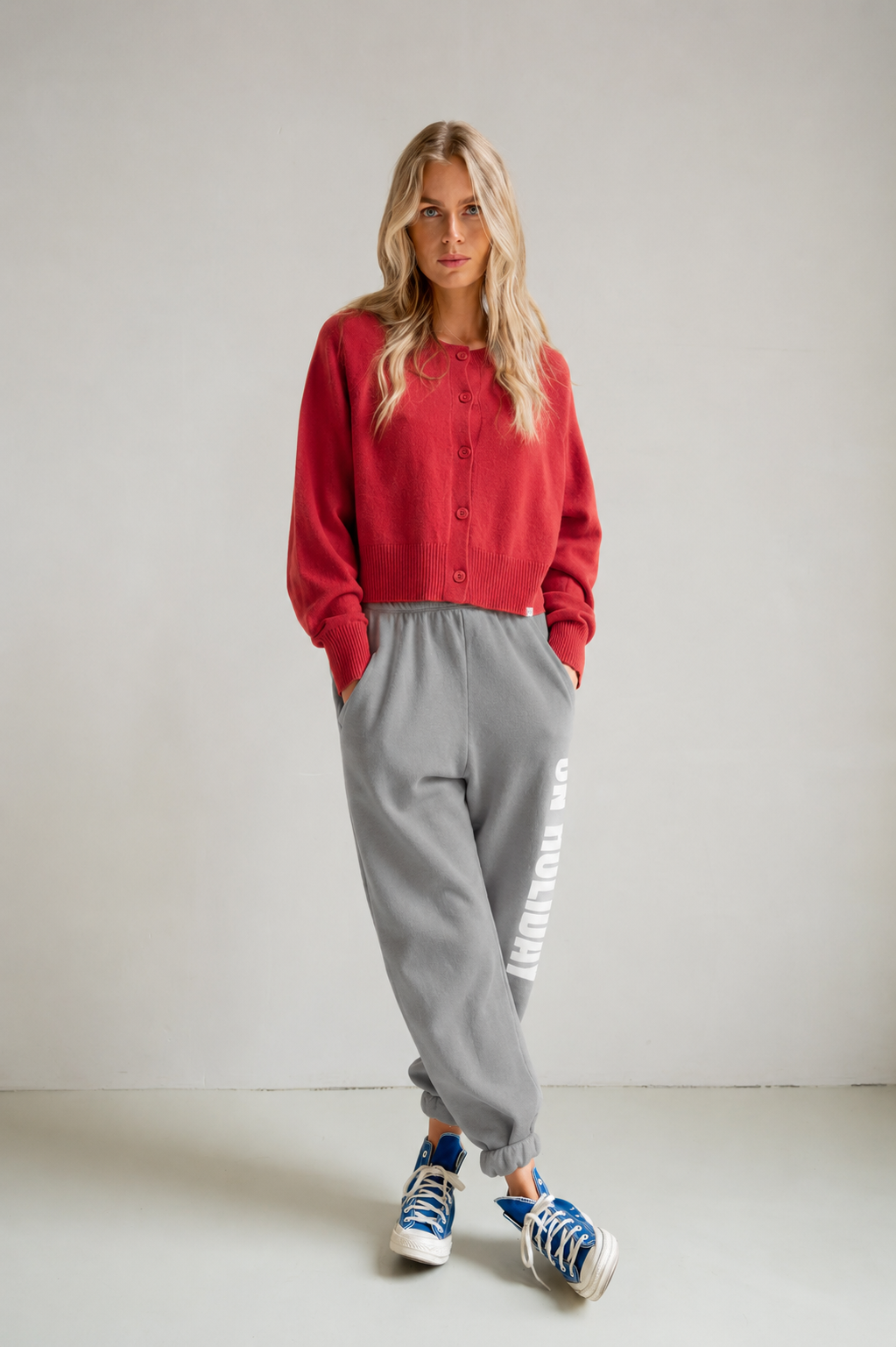 TROUSERS PRINT (S26F1828) MONUMENT - ECRU