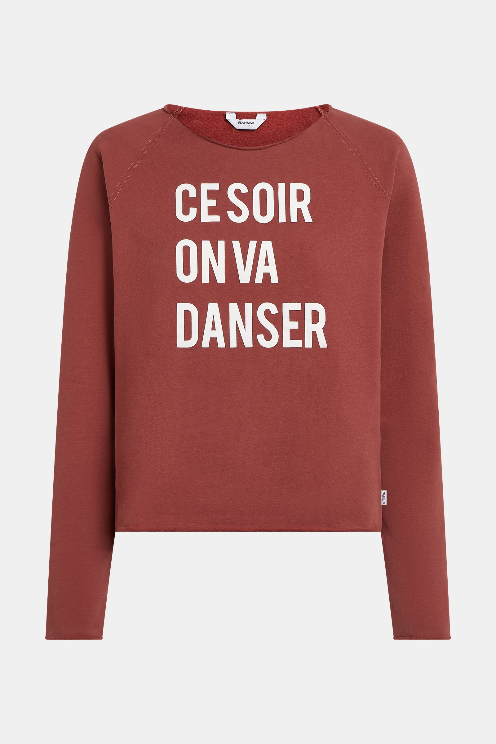 SWEATER PRINT (S26F1830) BURGUNDY - ECRU