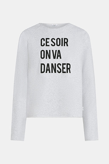 SWEATER PRINT (S26F1830) GREY MELANGE - BLACK