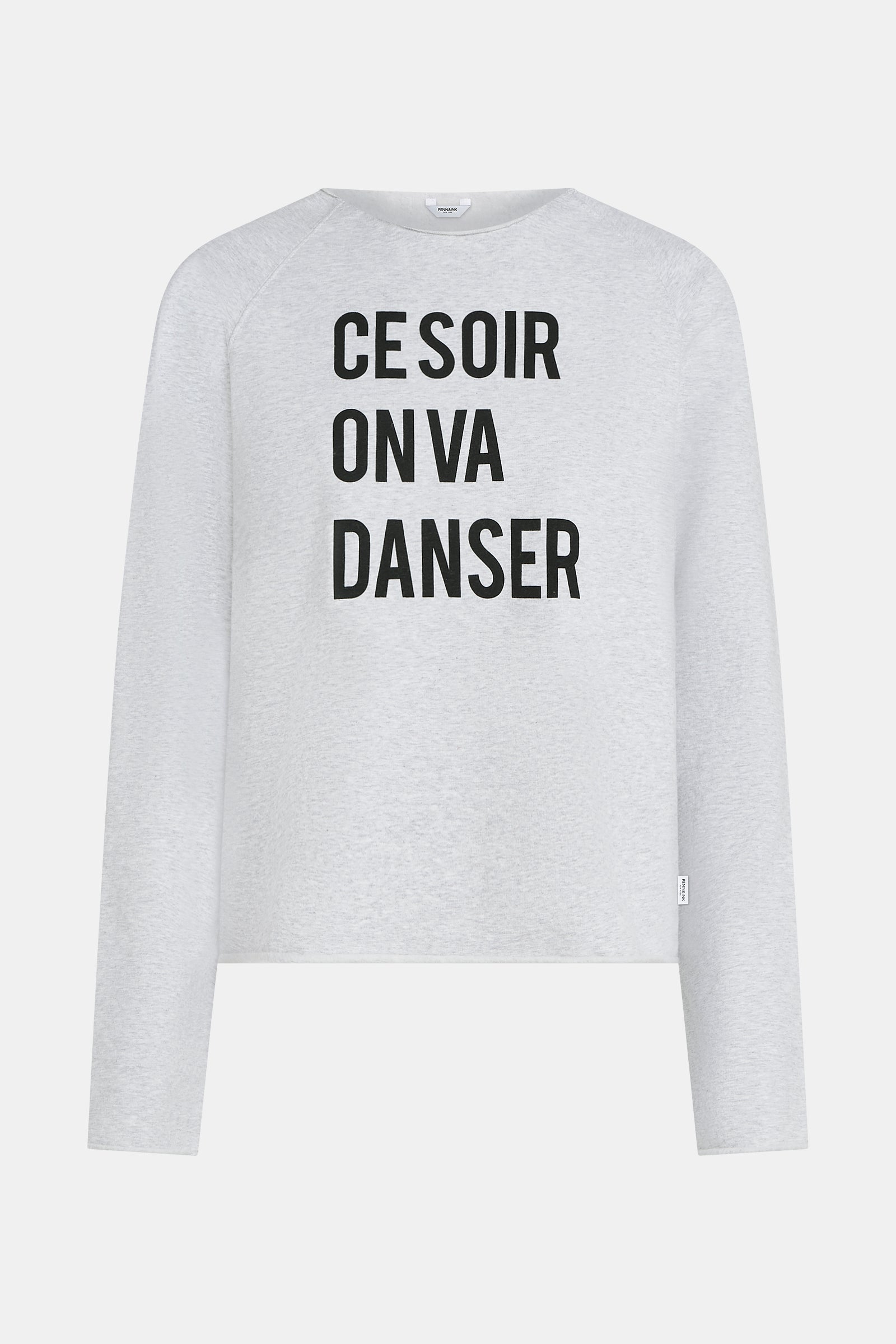 SWEATER PRINT (S26F1830) GREY MELANGE - BLACK