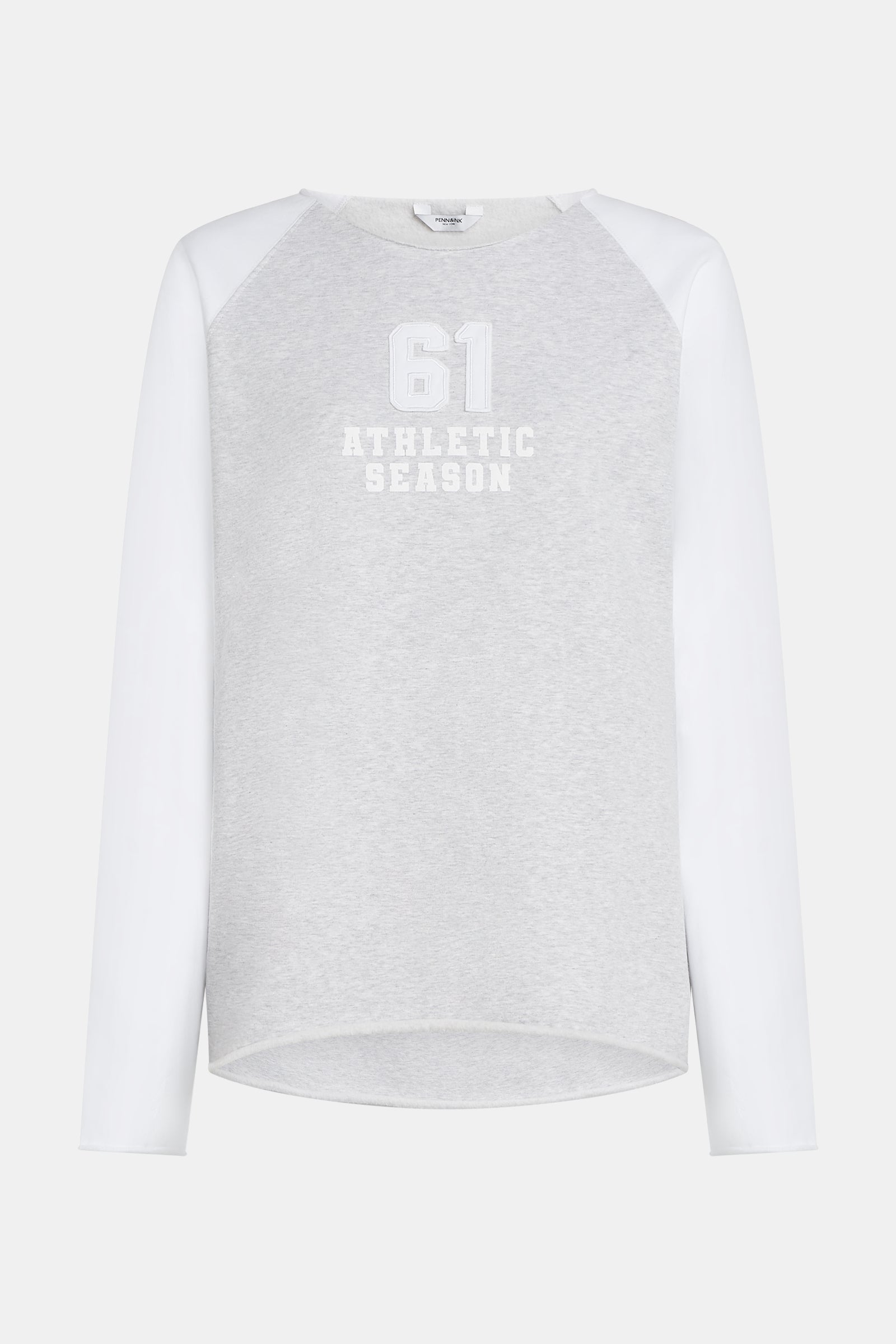 SWEATER PRINT (S26F1832) GREY MELANGE - WHITE