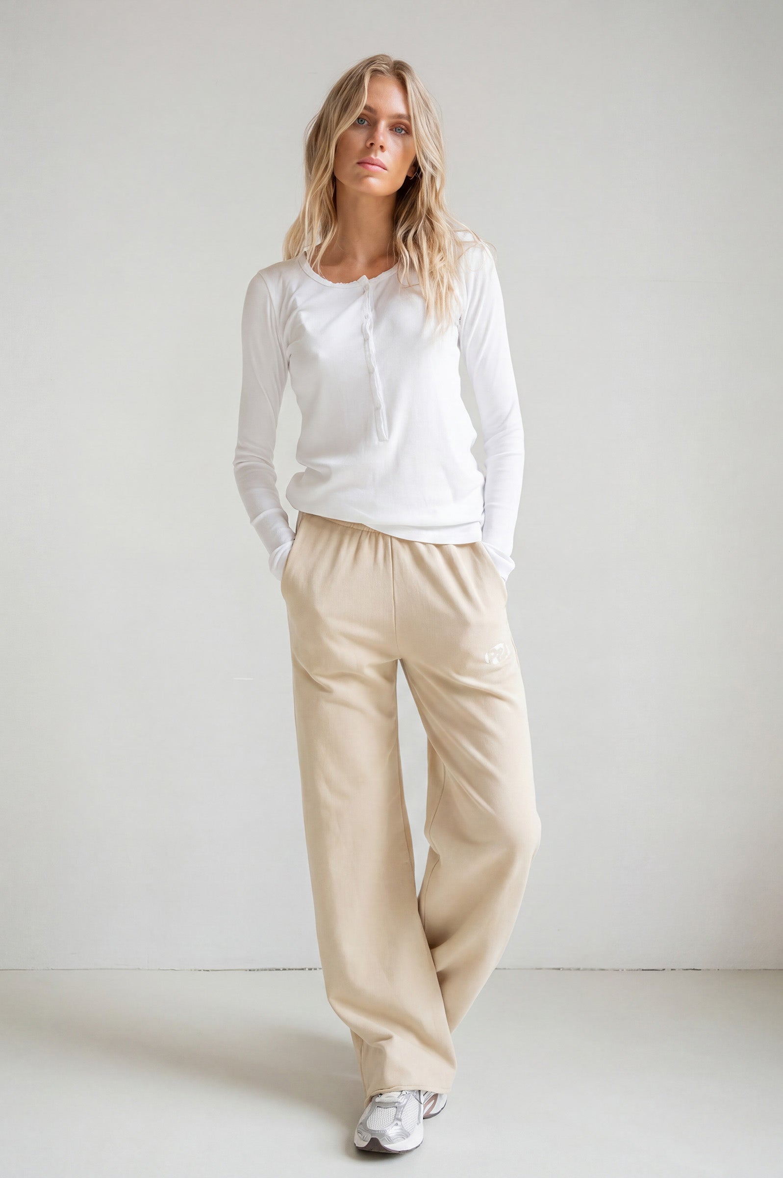 TROUSERS PRINT (S26F1834) OYSTER - ECRU