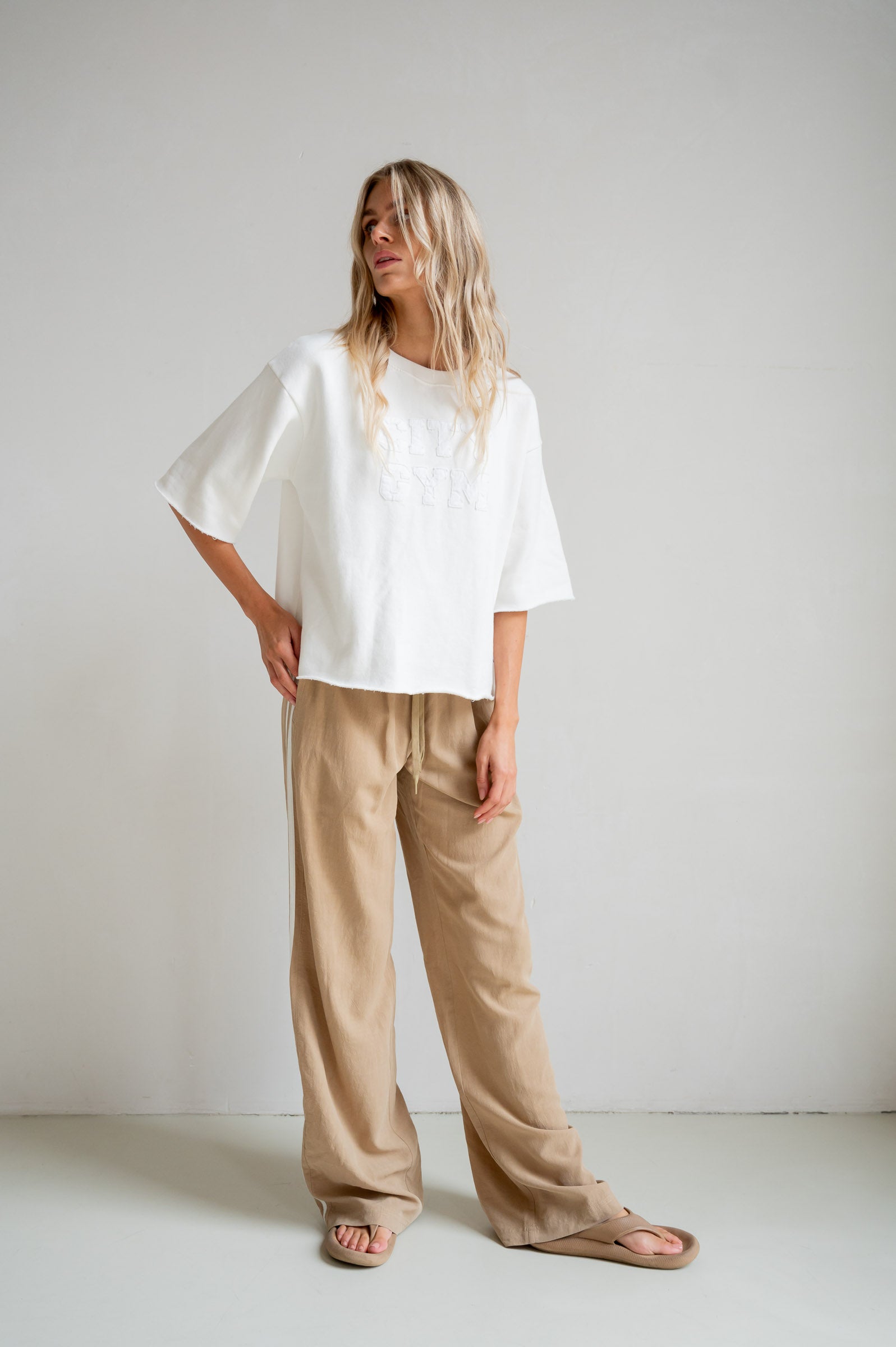 SWEATER PRINT (S26F1835) ECRU - WHITE