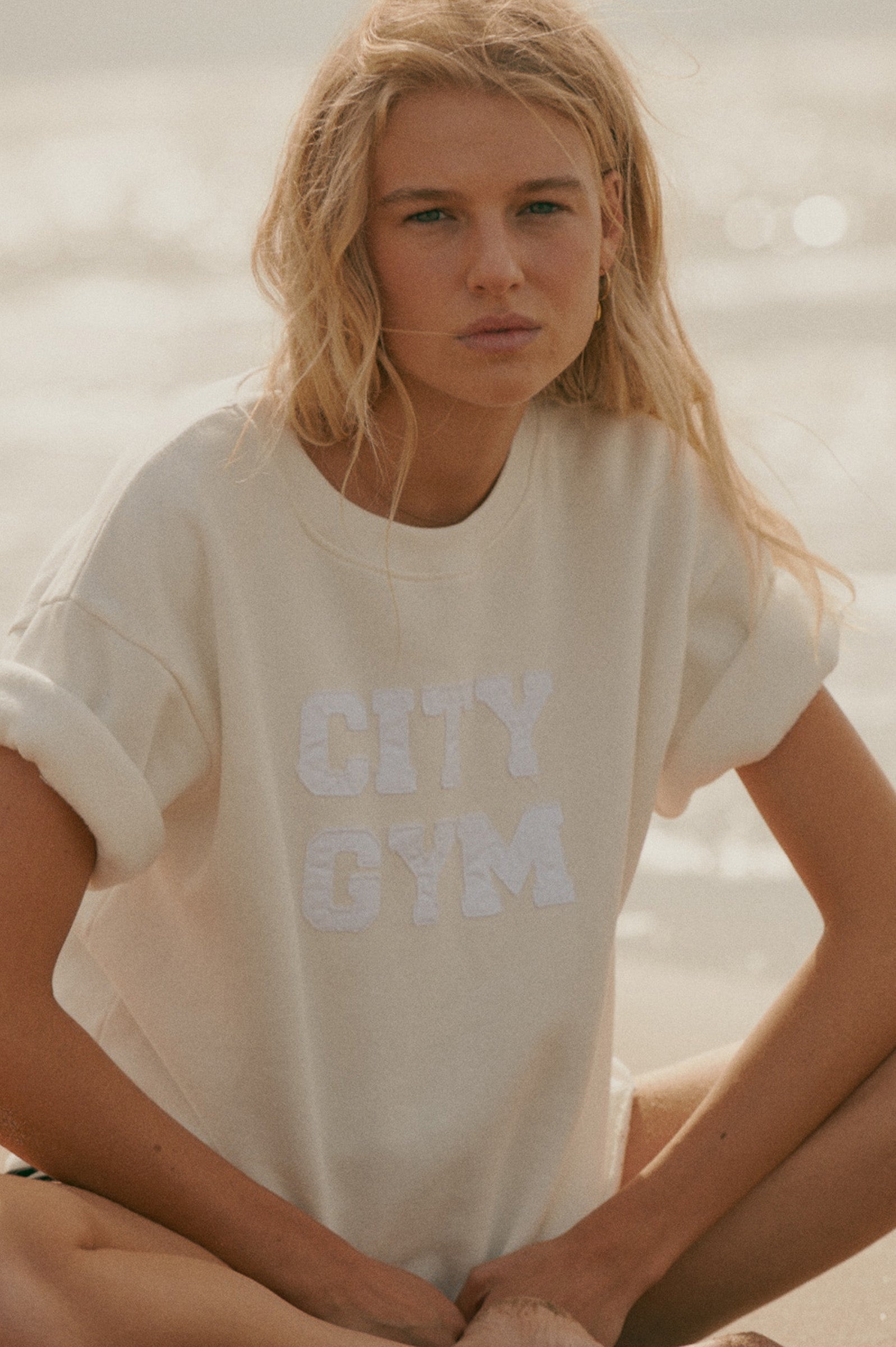 SWEATER PRINT (S26F1835) ECRU - WHITE