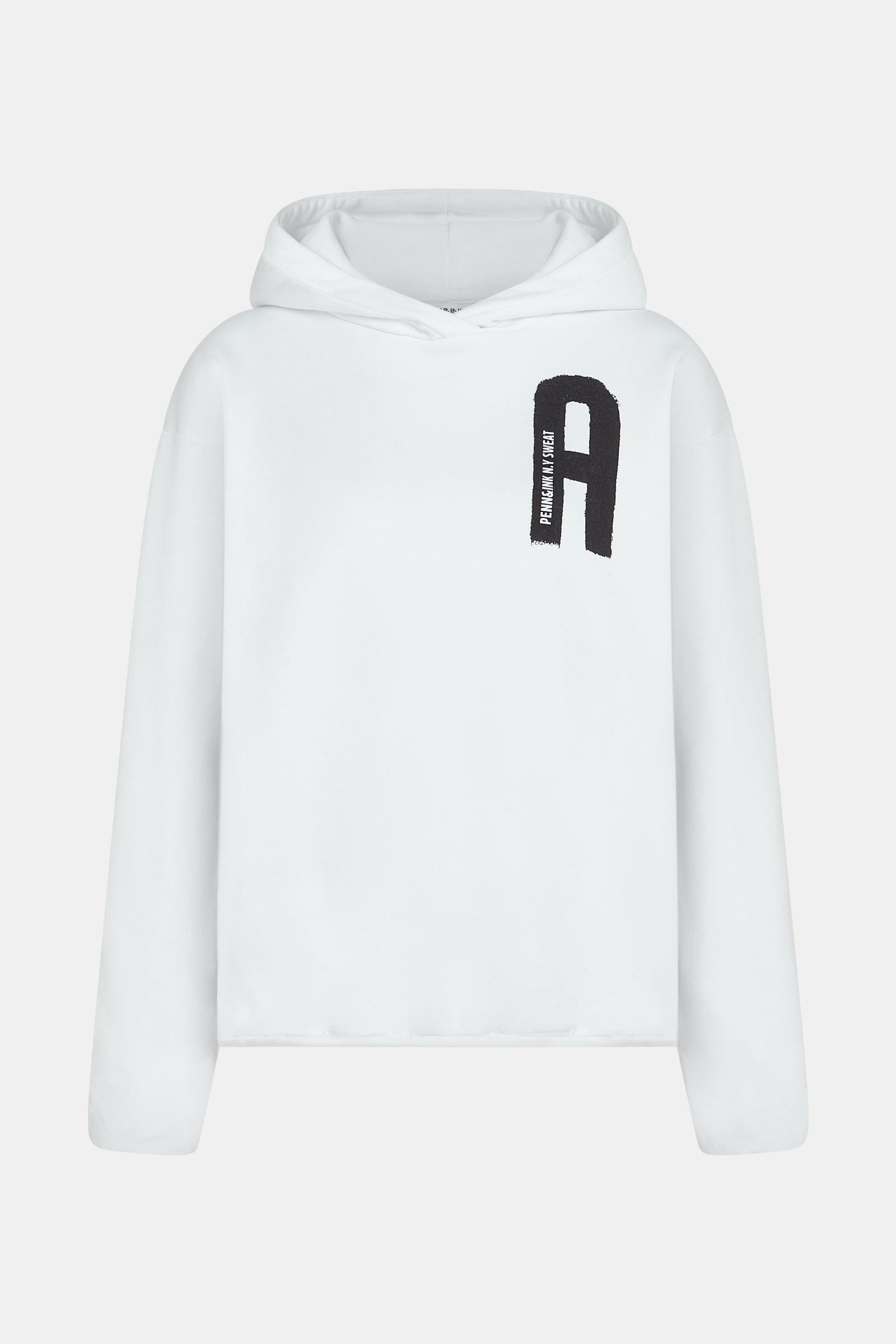 HOODIE PRINT (S26F1837) WHITE - BLACK