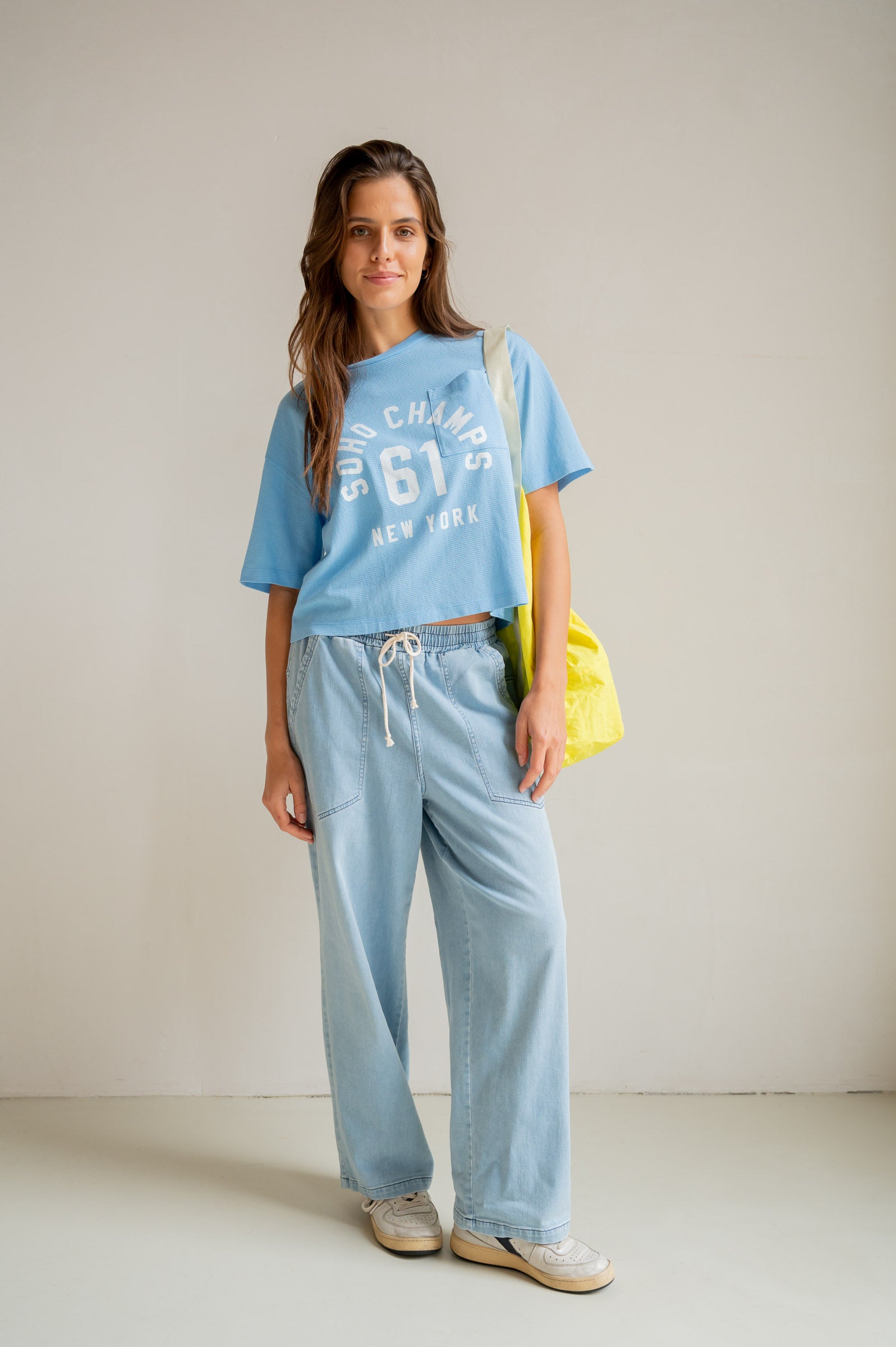 T-SHIRT PRINT (S26F1839) CIEL - WHITE