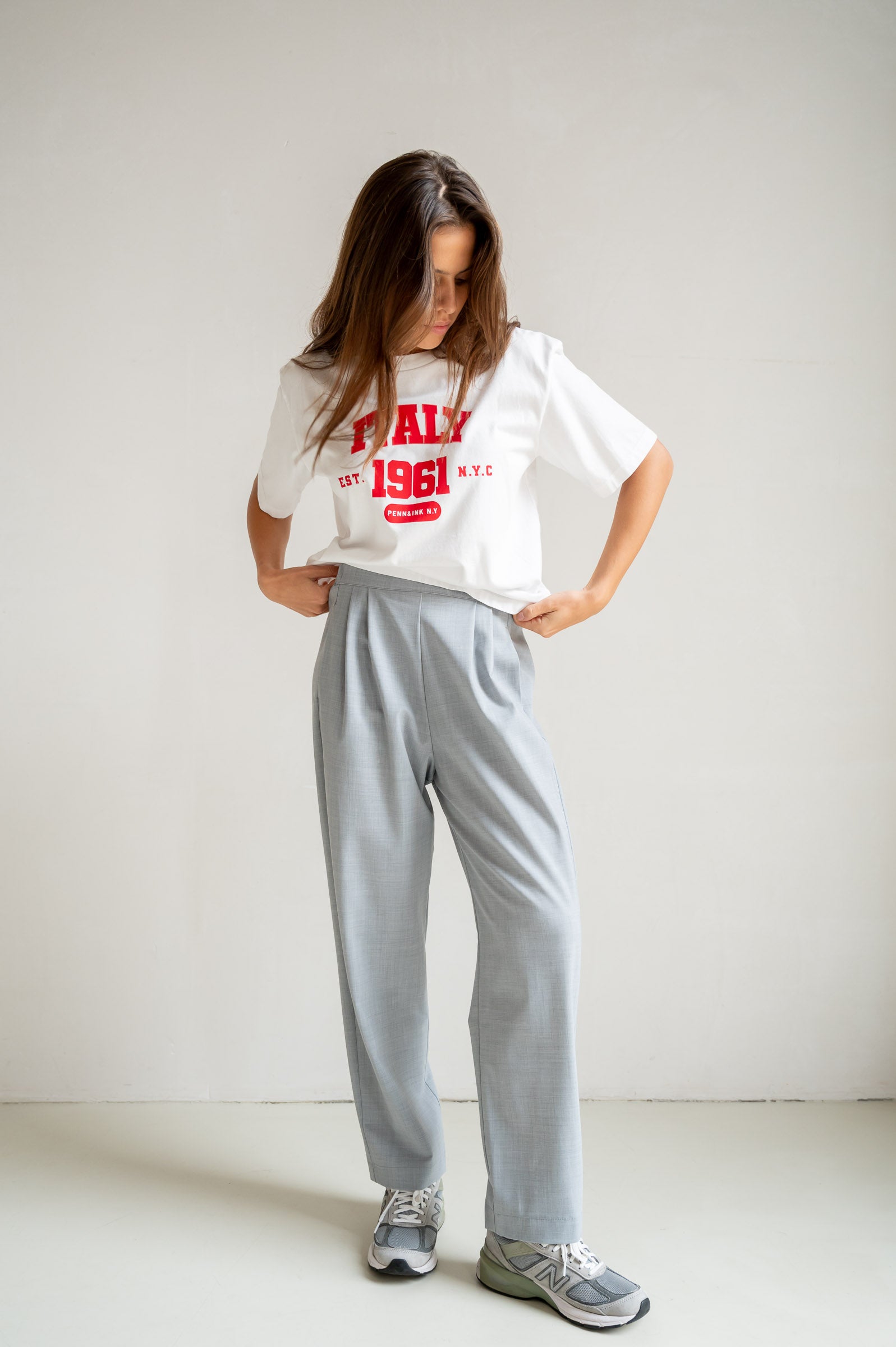 TROUSERS (S26N1721) GREY MELANGE
