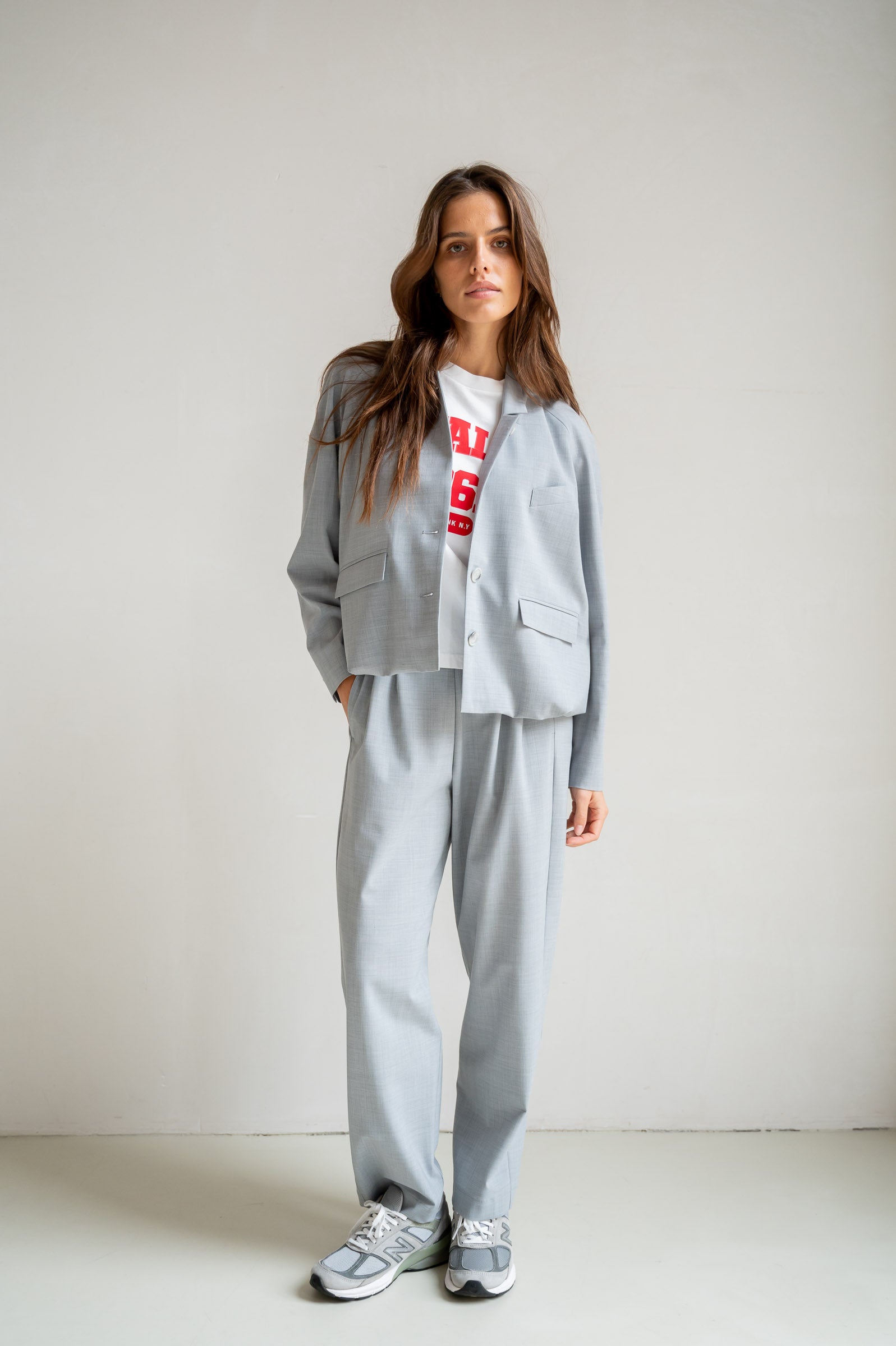 TROUSERS (S26N1721) GREY MELANGE