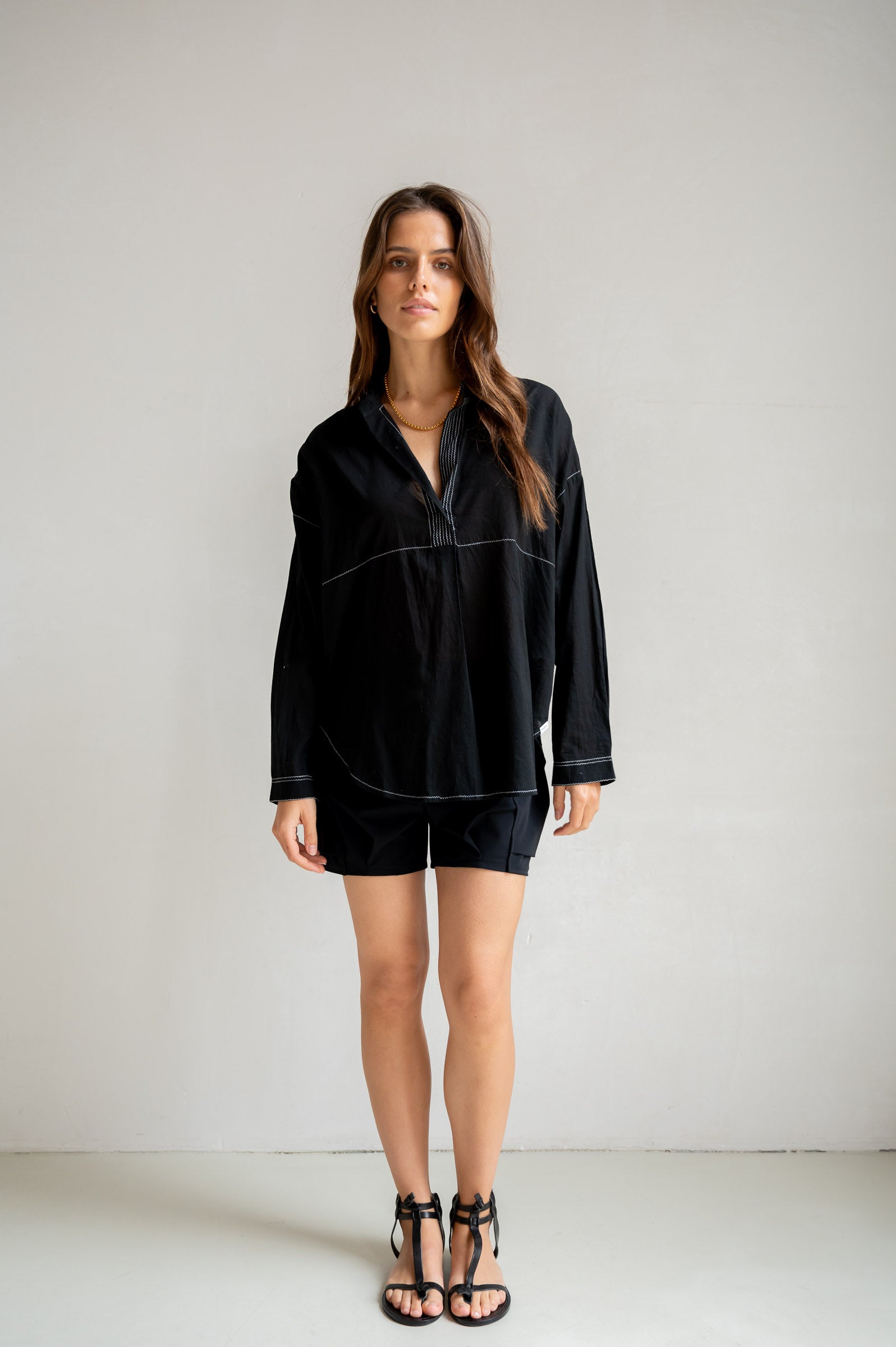 BLOUSE (S26SE040) BLACK - ECRU