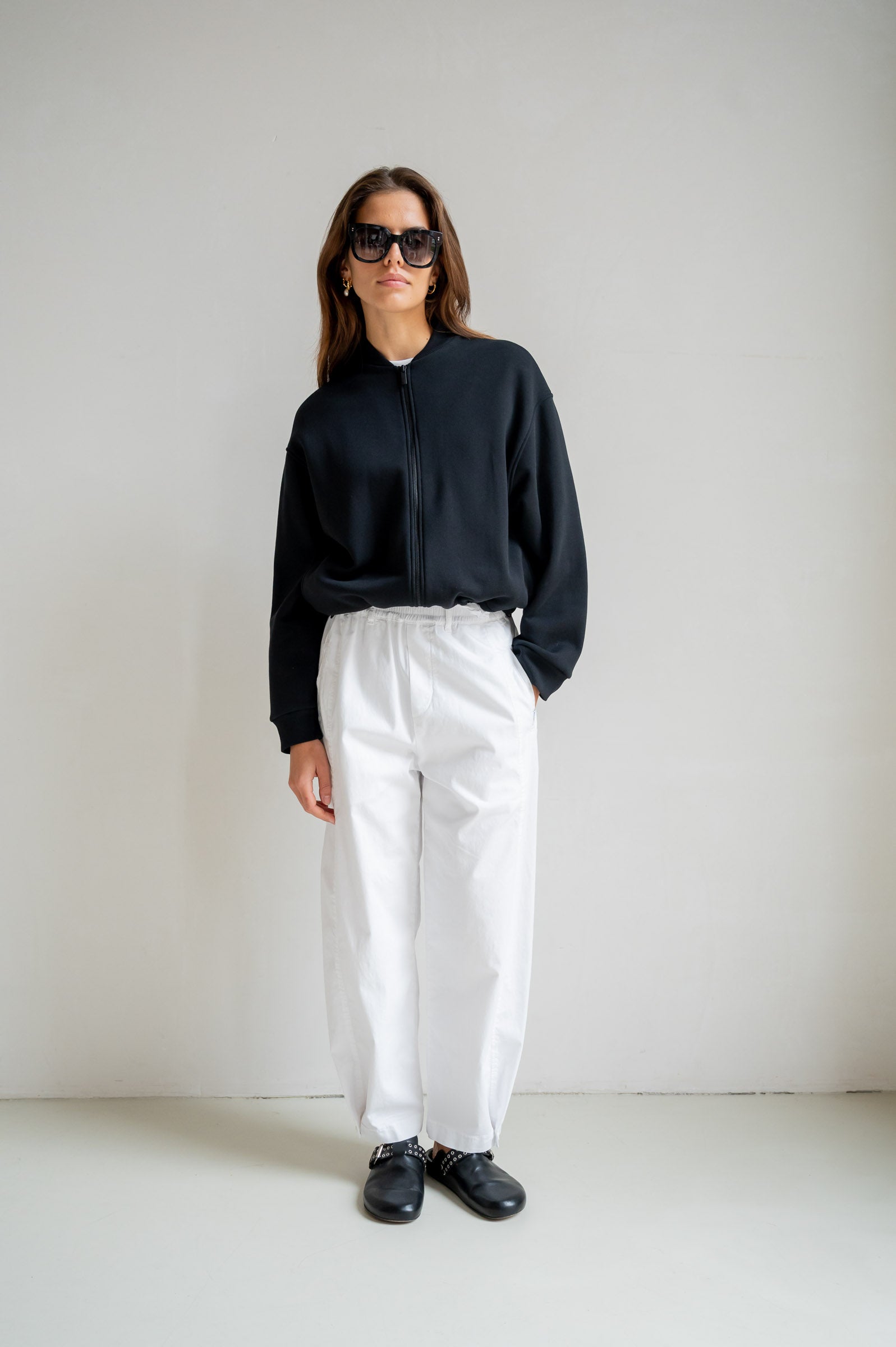 CARDIGAN PRINT (S26T1230) BLACK - ECRU