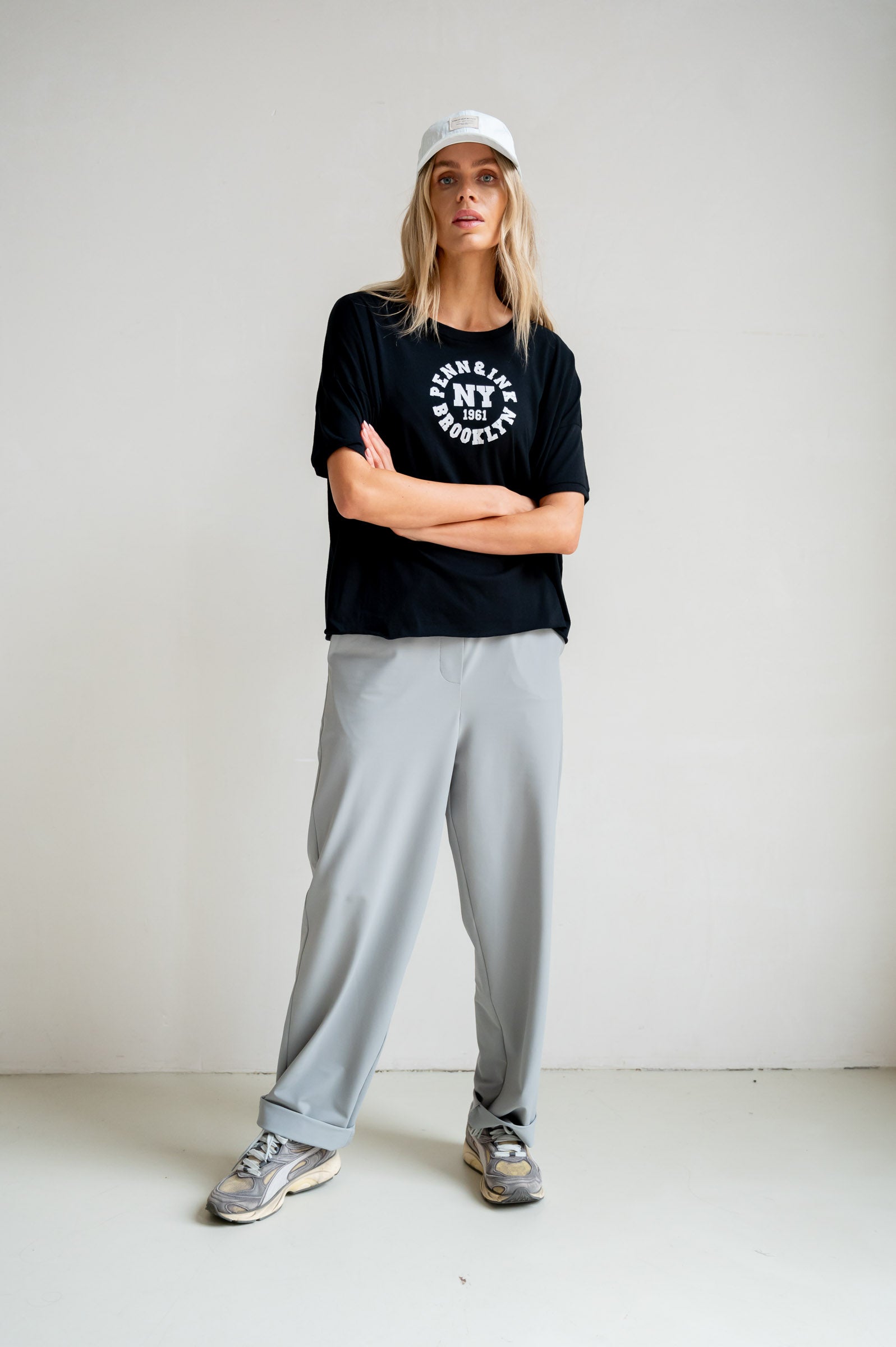 T-SHIRT PRINT (S26T1250) BLACK - WHITE