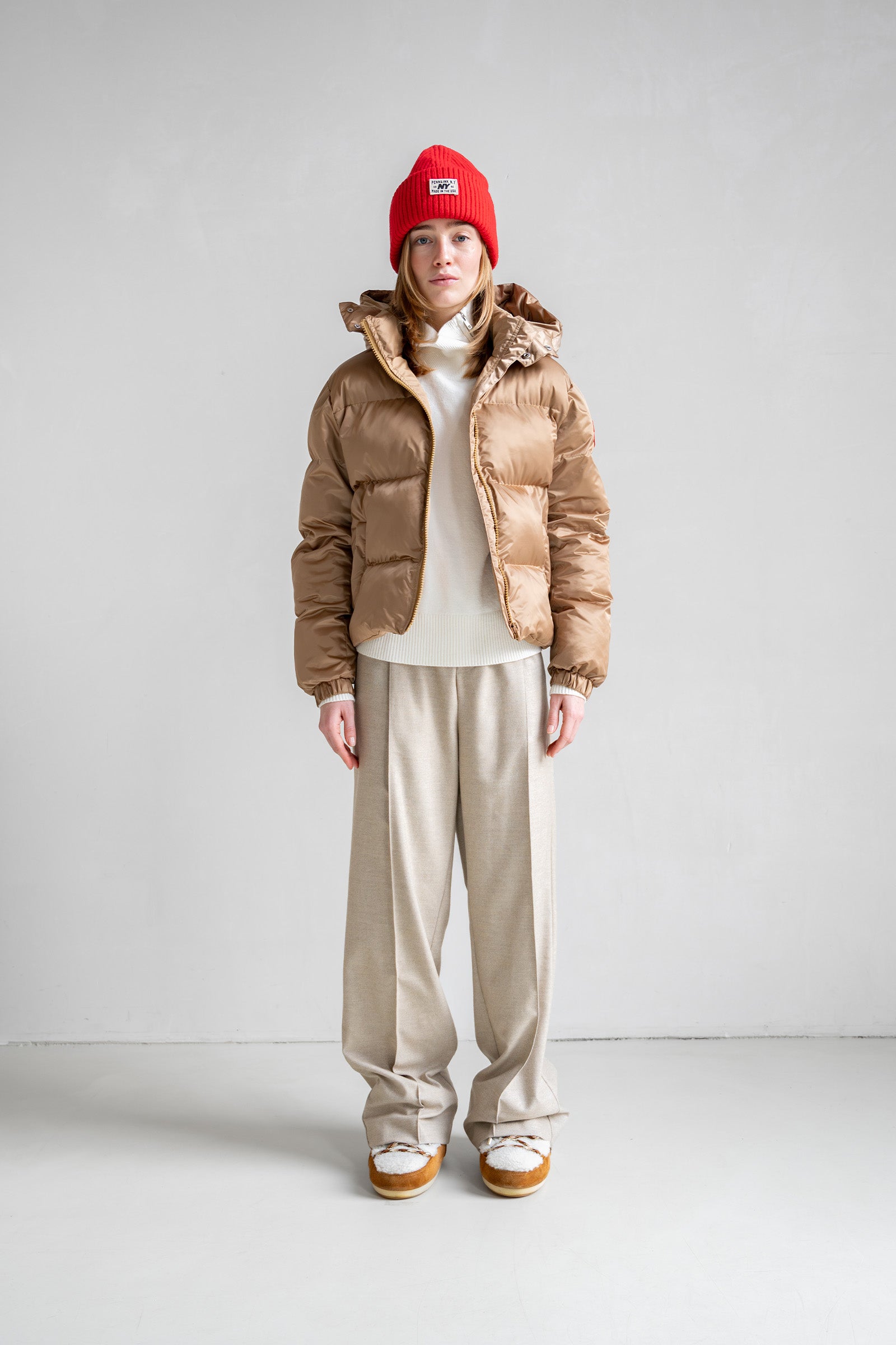 JACKET (W25C291) CAMEL - TOMATO