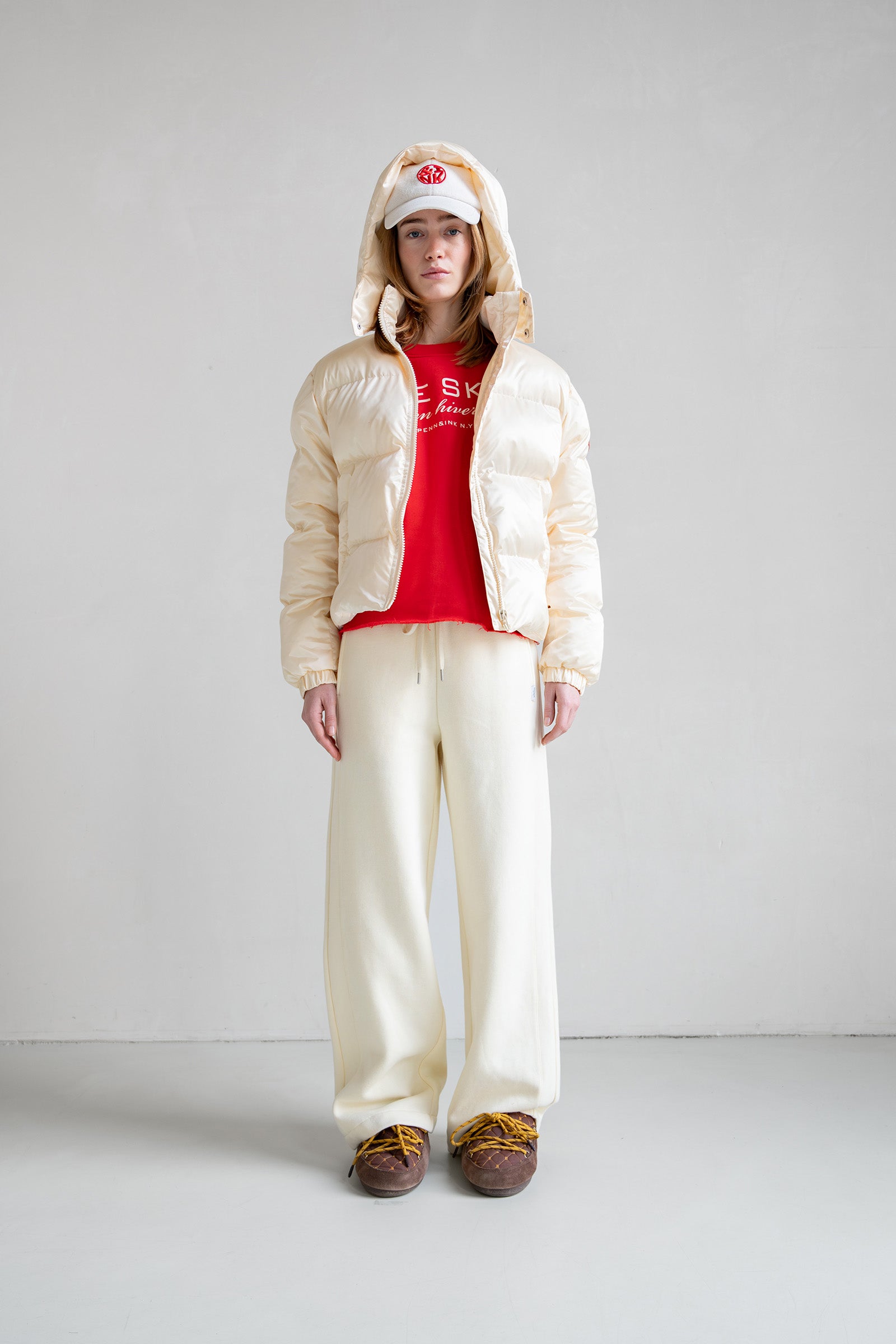 JACKET (W25C291) ECRU - TOMATO