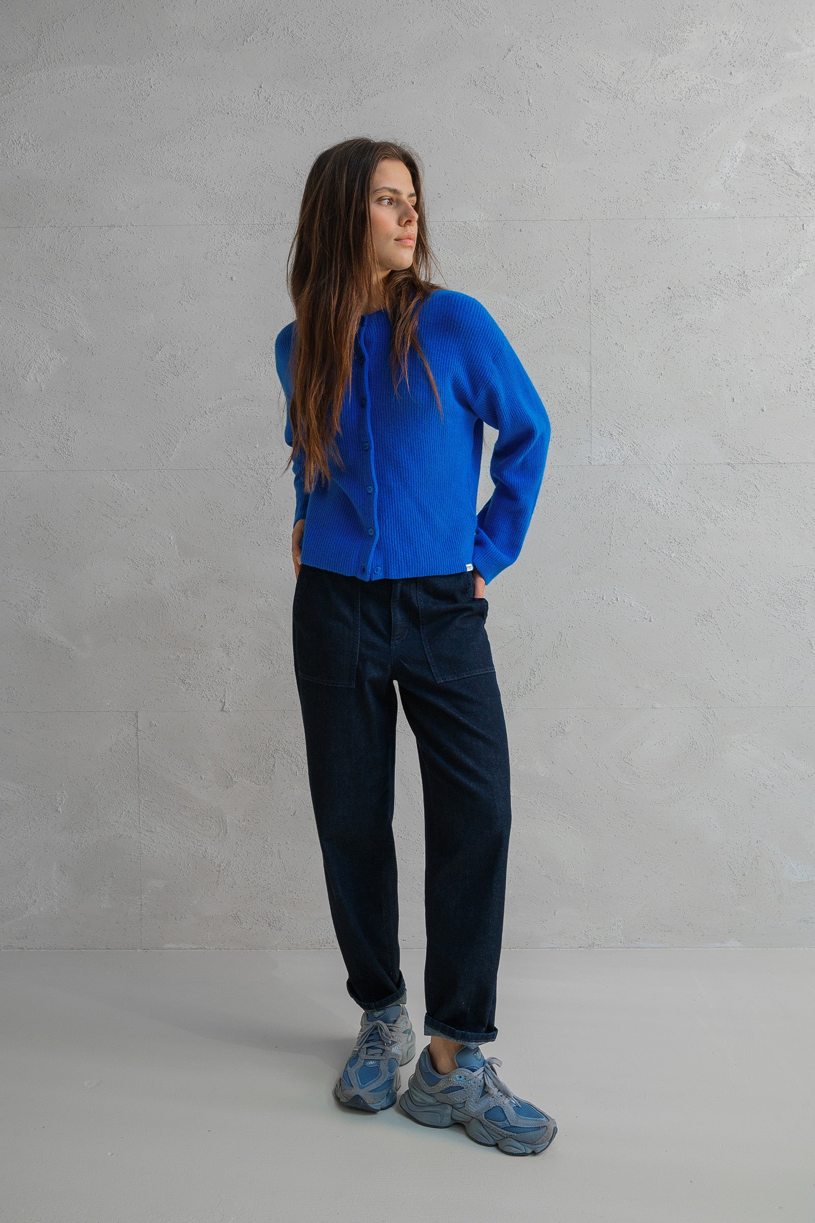 CARDIGAN (W25B345) ROYAL BLUE