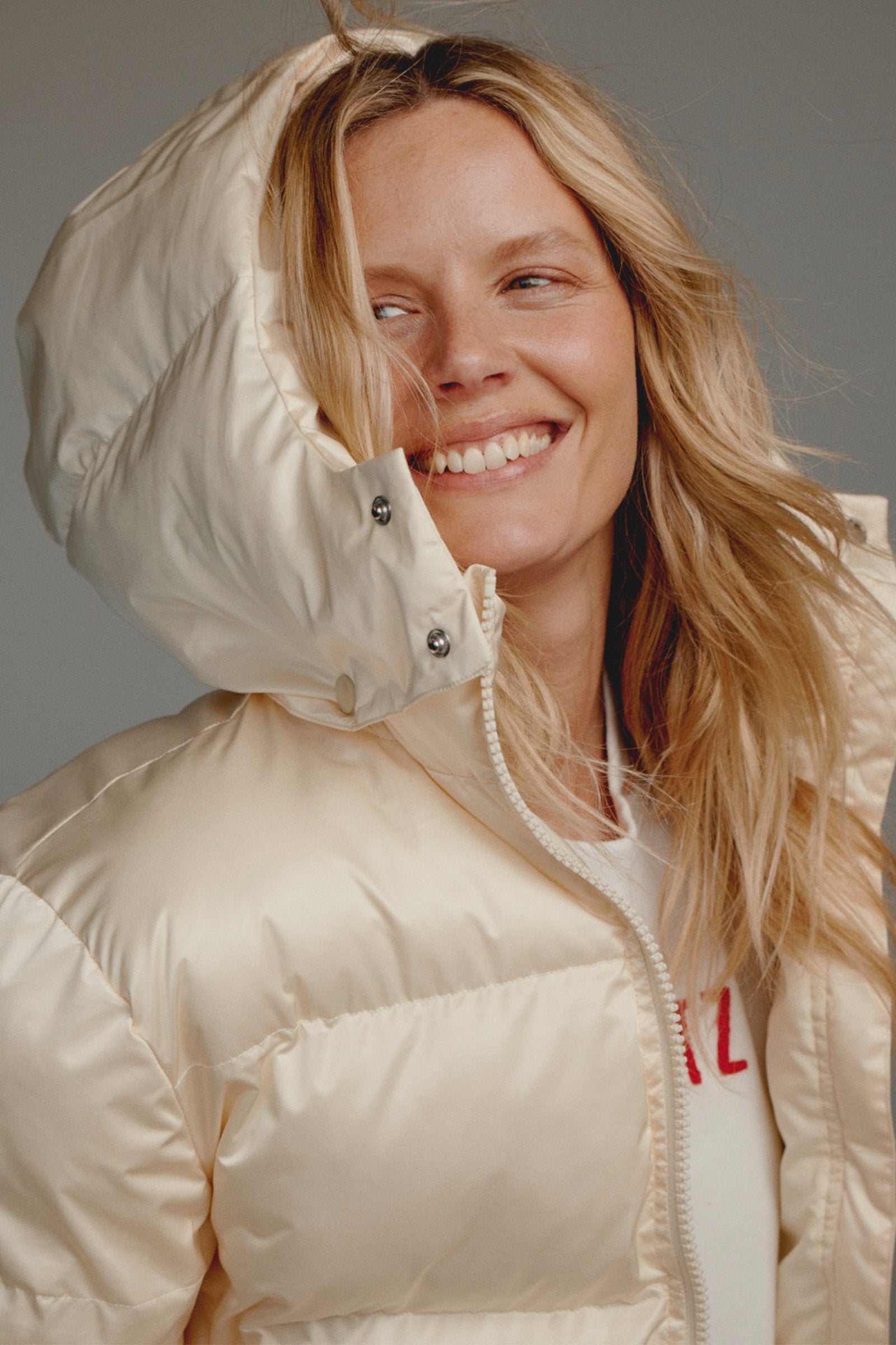 JACKET (W25C291) ECRU - TOMATO