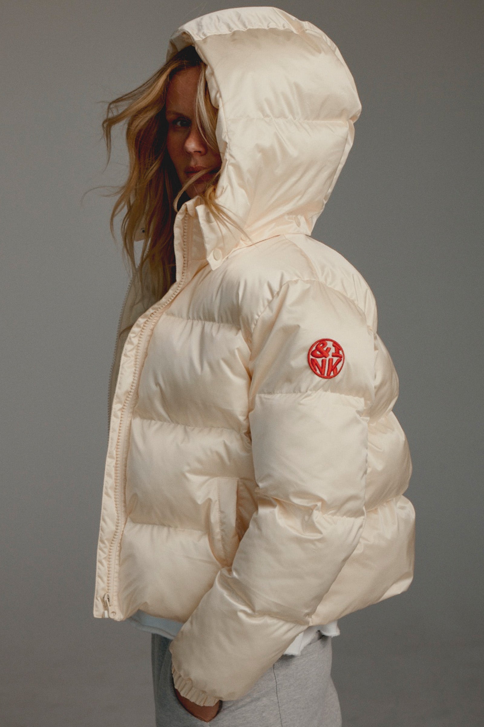 JACKET (W25C291) ECRU - TOMATO