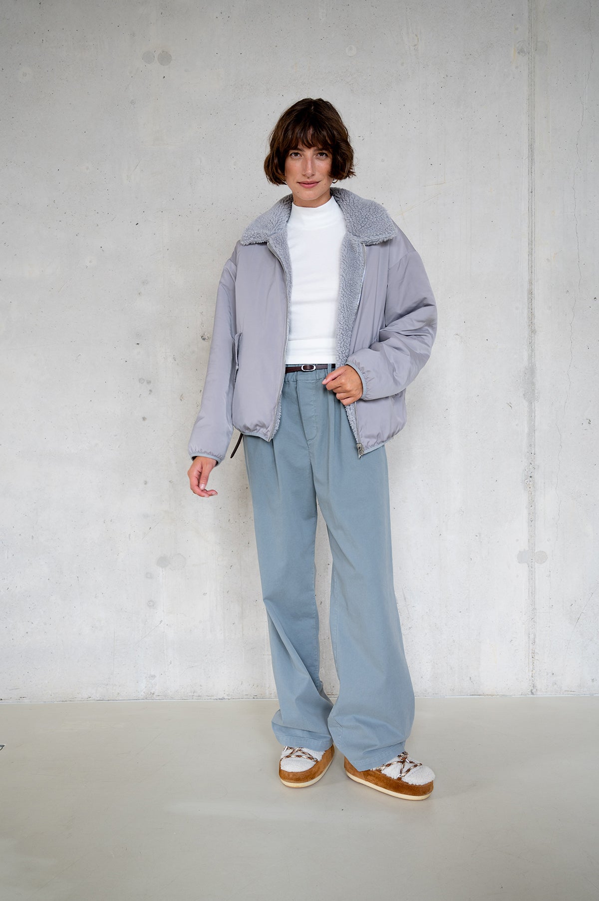 REVERSIBLE JACKET (W25C328LTD) GREY