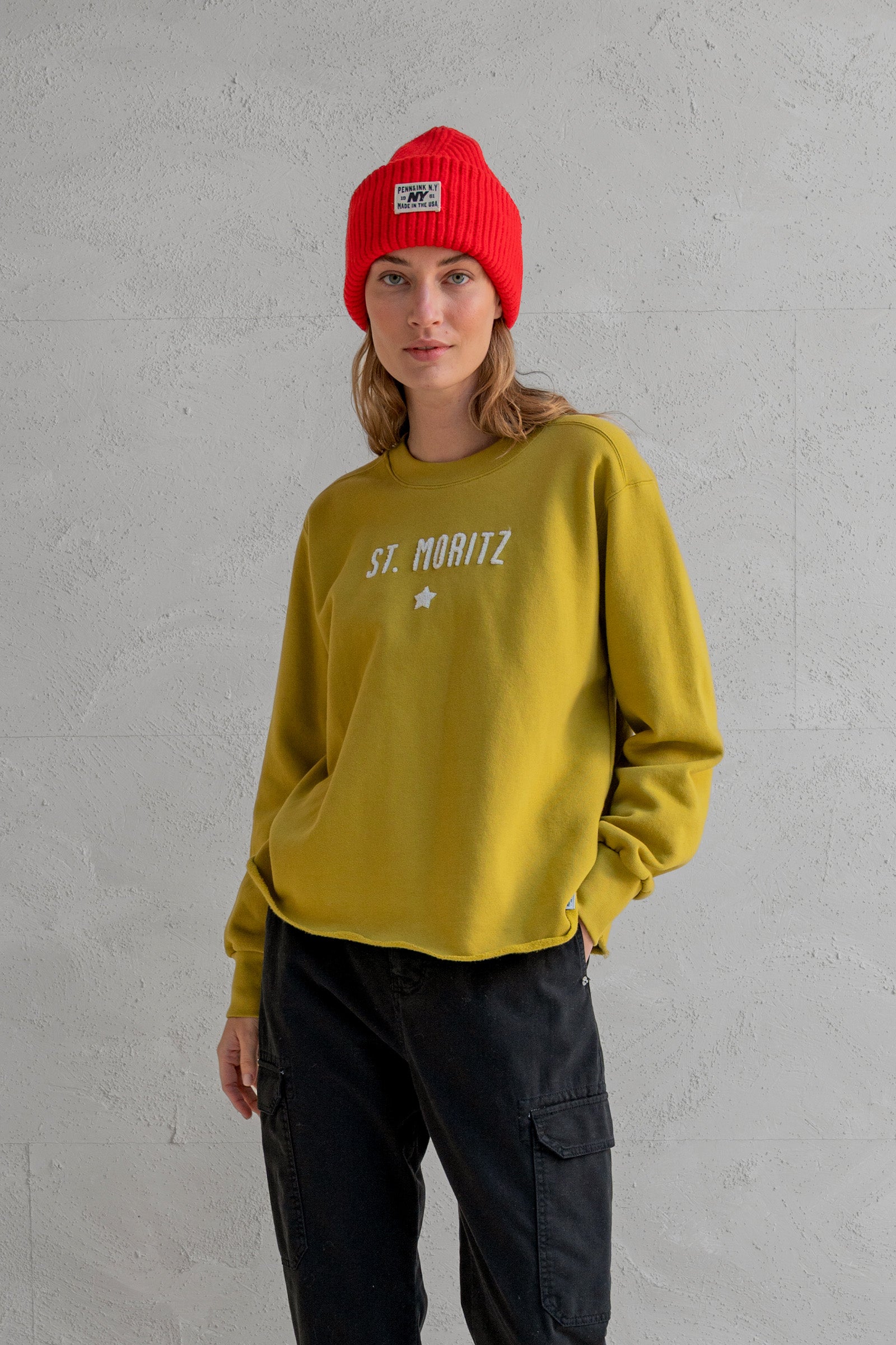 SWEATER PRINT (W25F1700) CURRY - ECRU