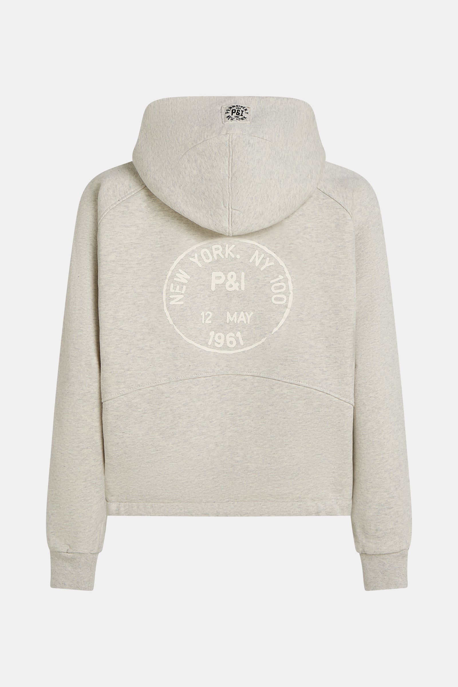 HOODIE PRINT (W25F1701) ECRU MELANGE