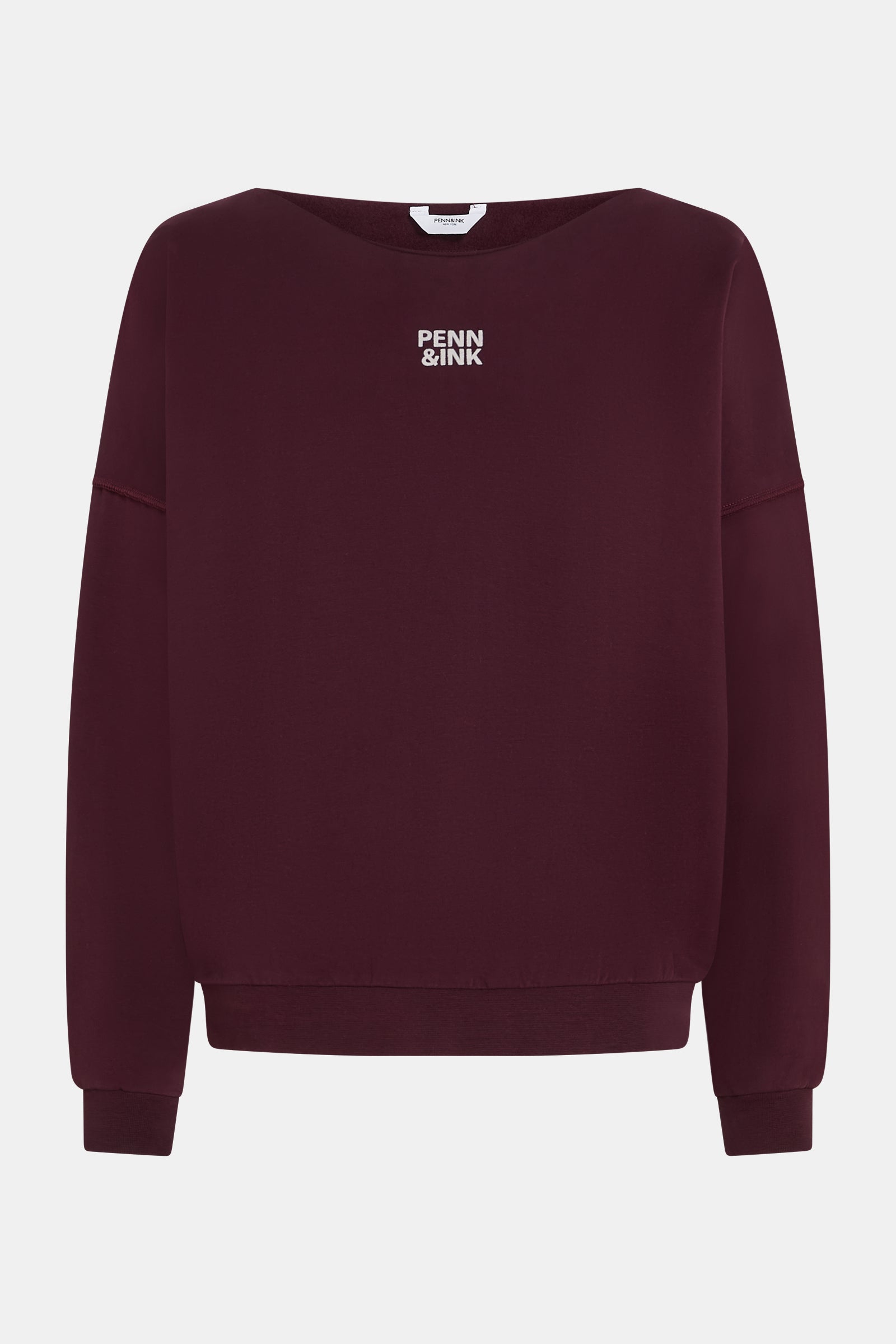 SWEATER PRINT (W25F1703) AUBERGINE - ECRU