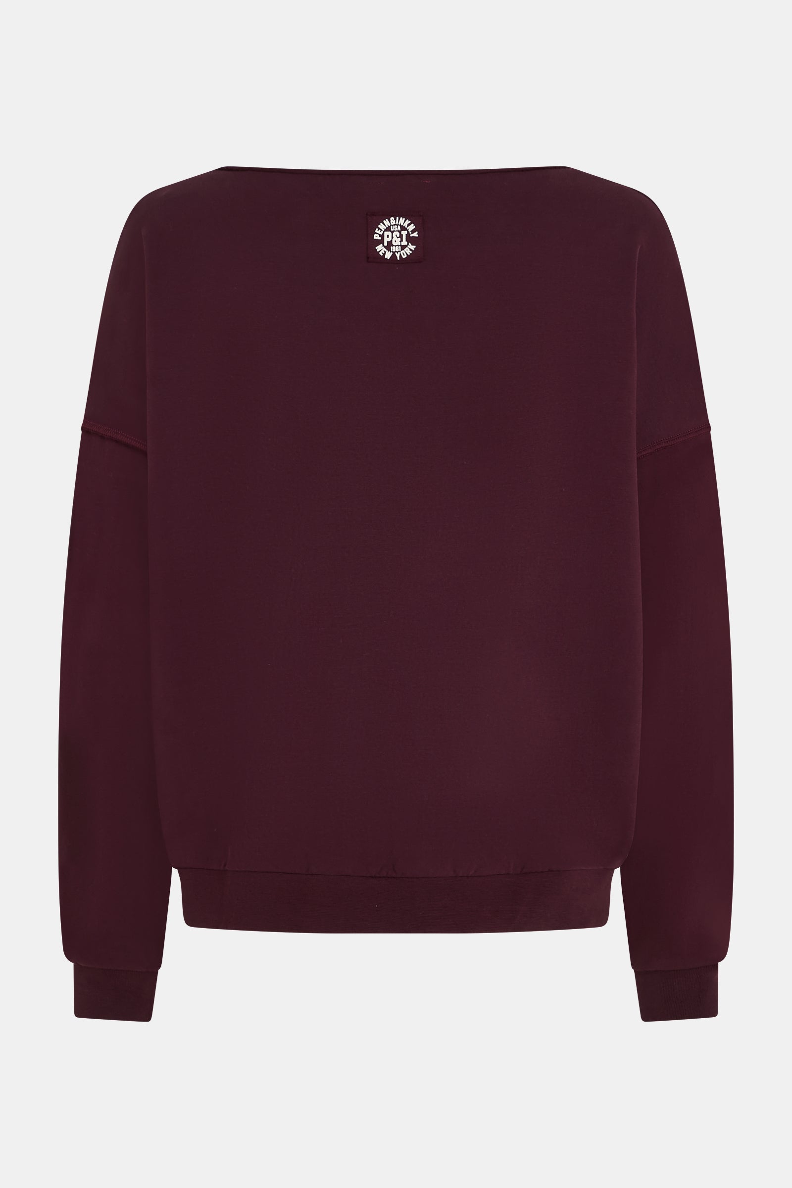 SWEATER PRINT (W25F1703) AUBERGINE - ECRU