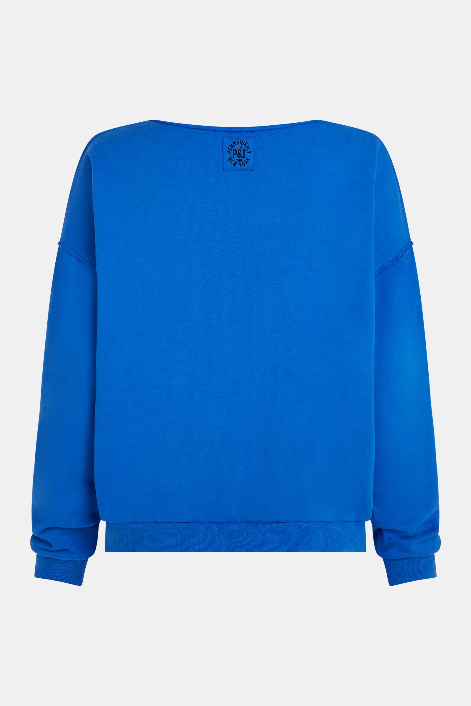 SWEATER PRINT (W25F1703) ROYAL BLUE - BLACK