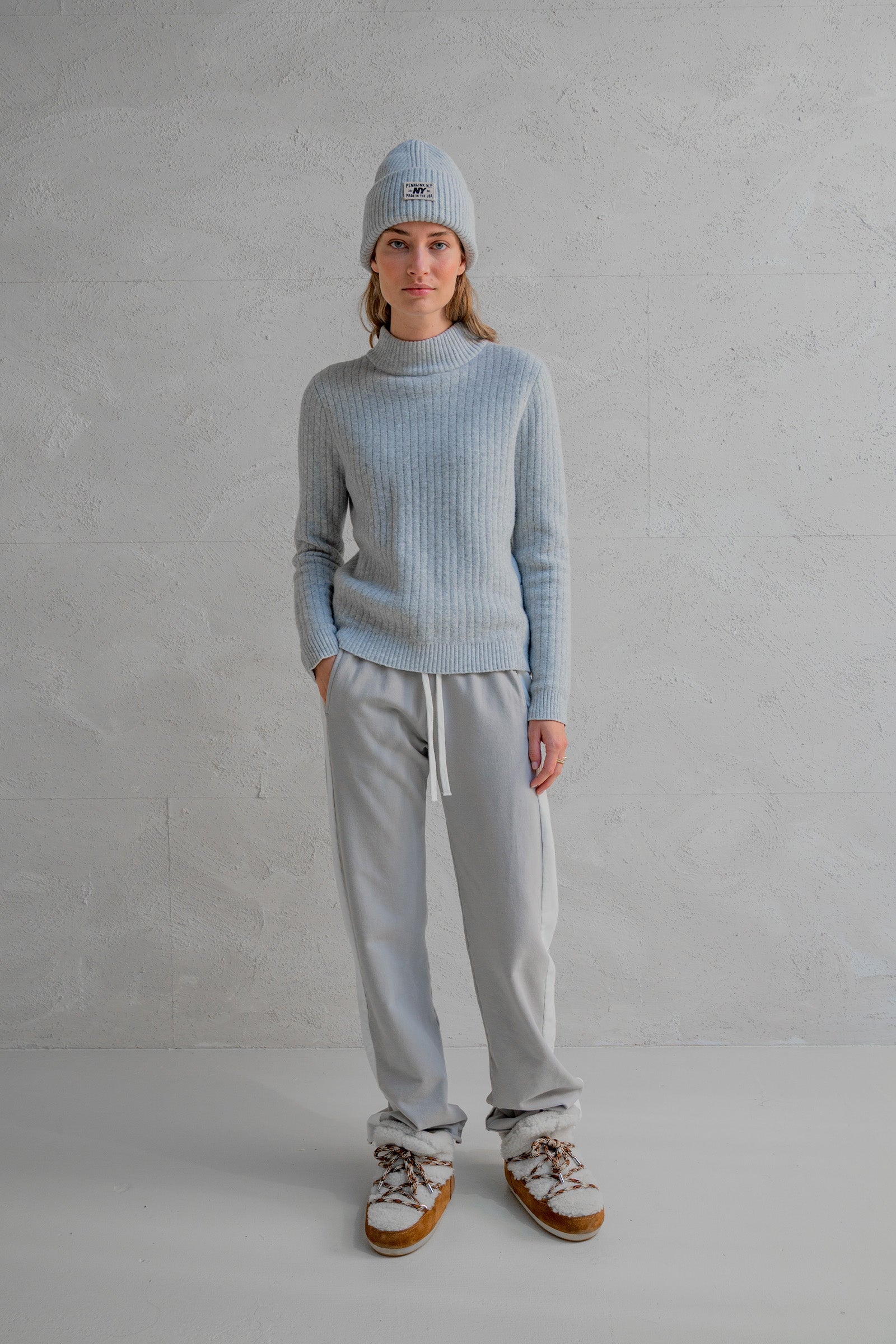 TROUSERS STRIPE (W25F1706) MINERAL - ECRU
