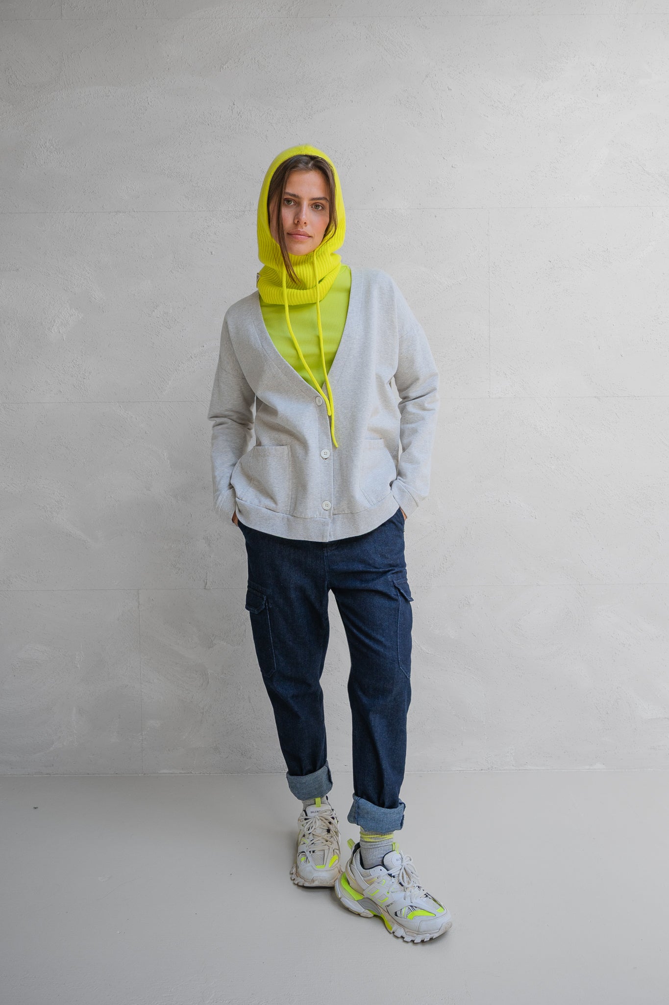 CARDIGAN (W25F1710) GREY MELANGE