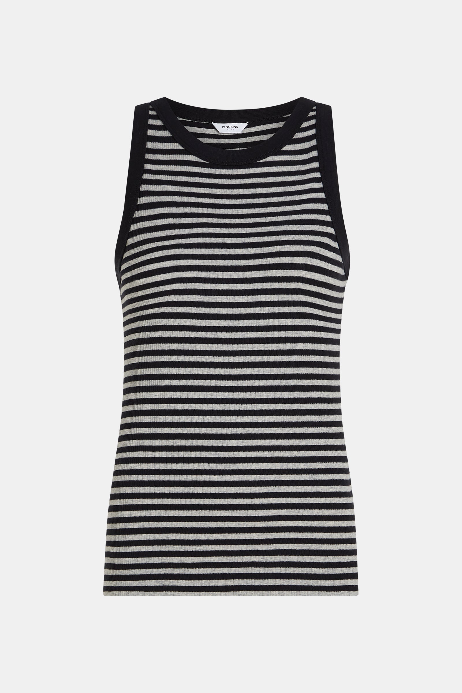 SINGLET STRIPE MELANGE (W25F1718-STM) BLACK - GREY MELANGE