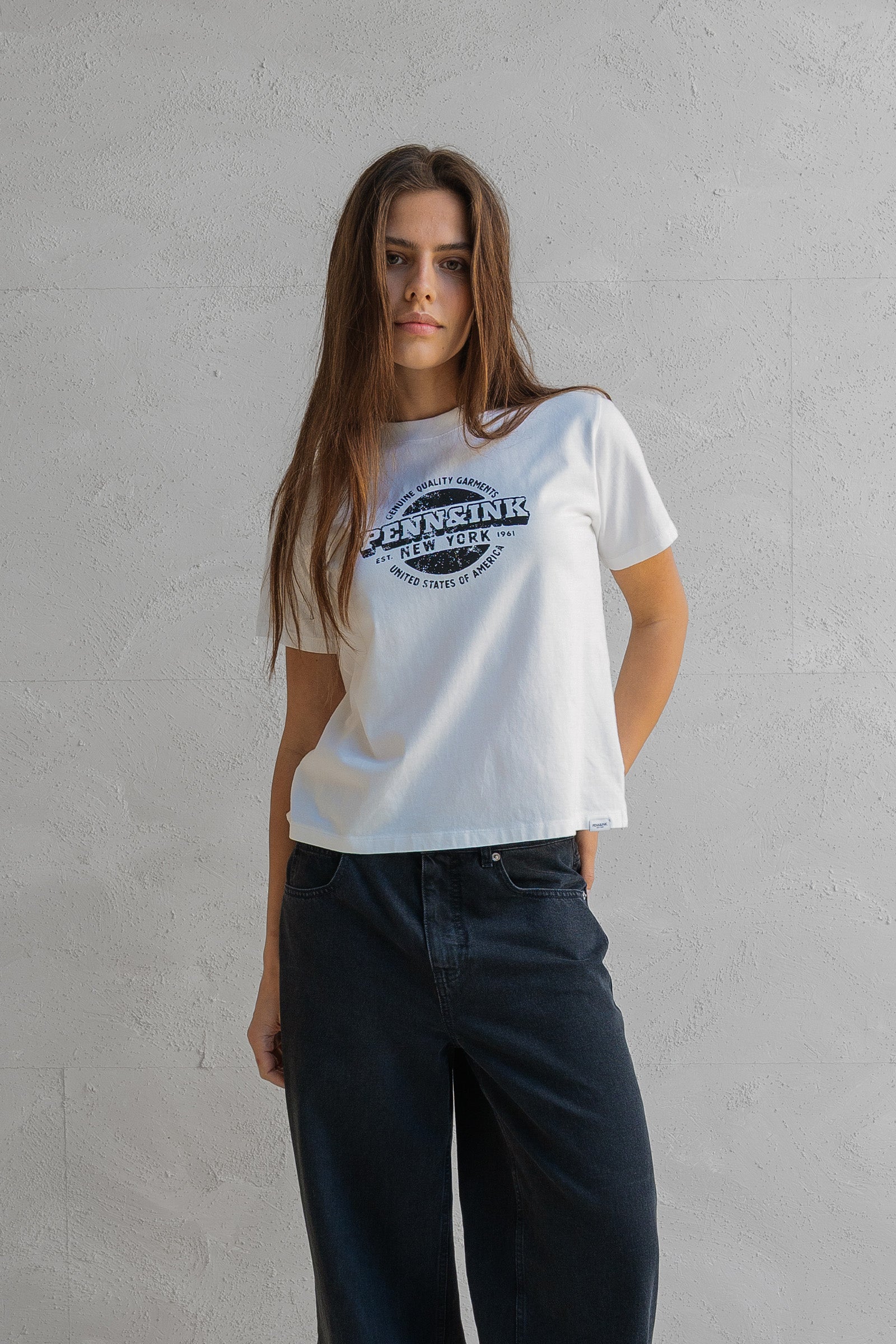 T-SHIRT PRINT (W25F1730) ECRU - BLACK