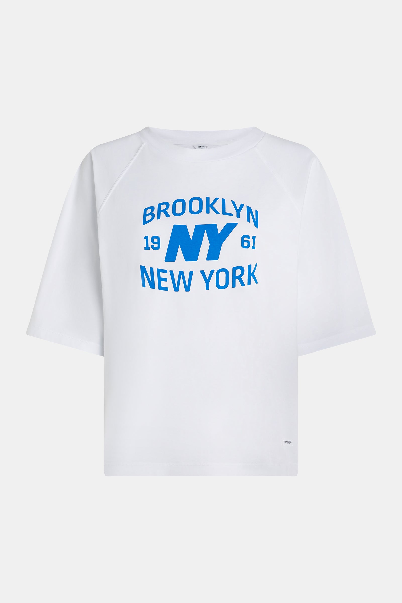 T-SHIRT PRINT (W25F1746) WHITE - ROYAL BLUE