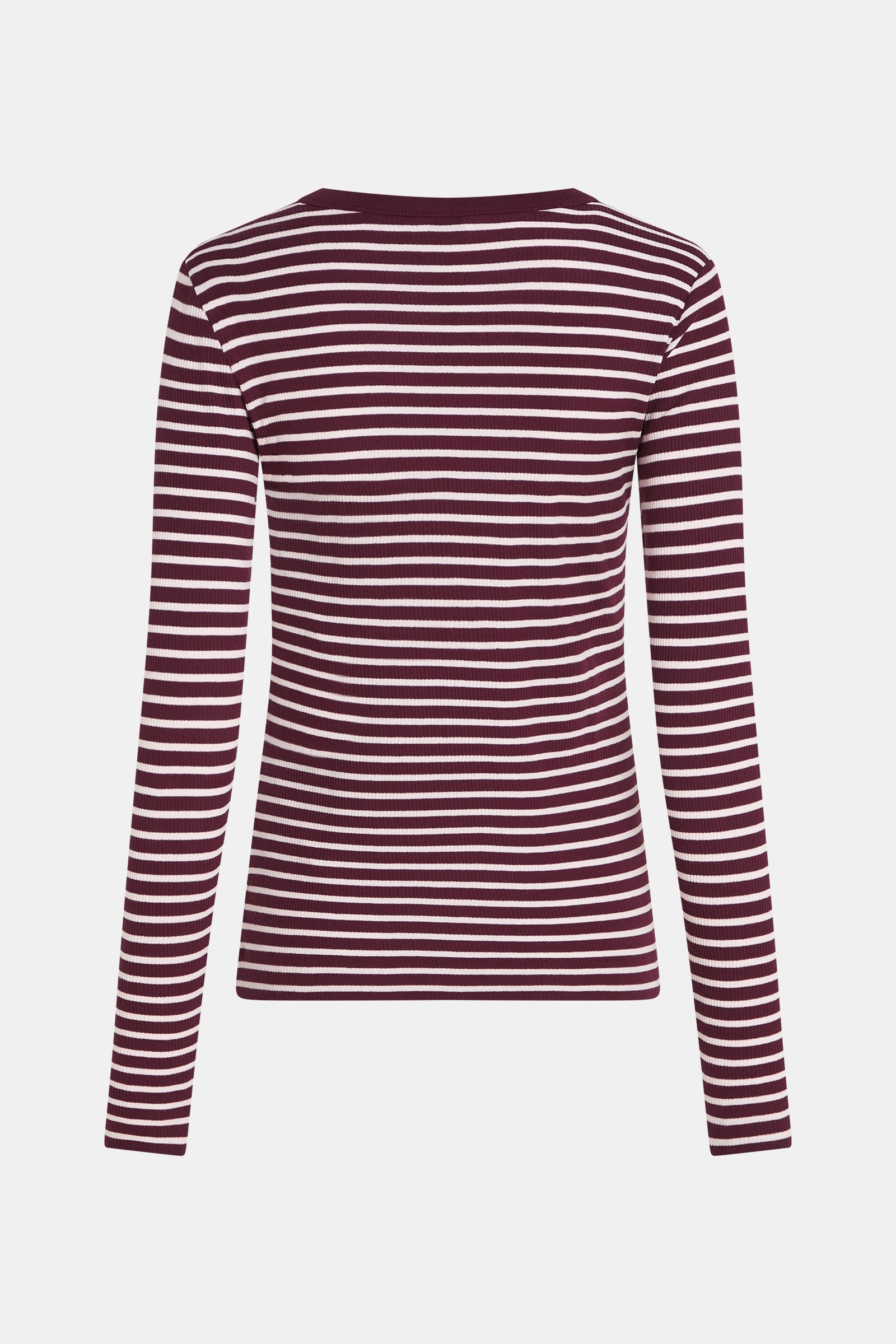 LONGSLEEVE STRIPE (W25F1762LTD) AUBERGINE - MERENGUE